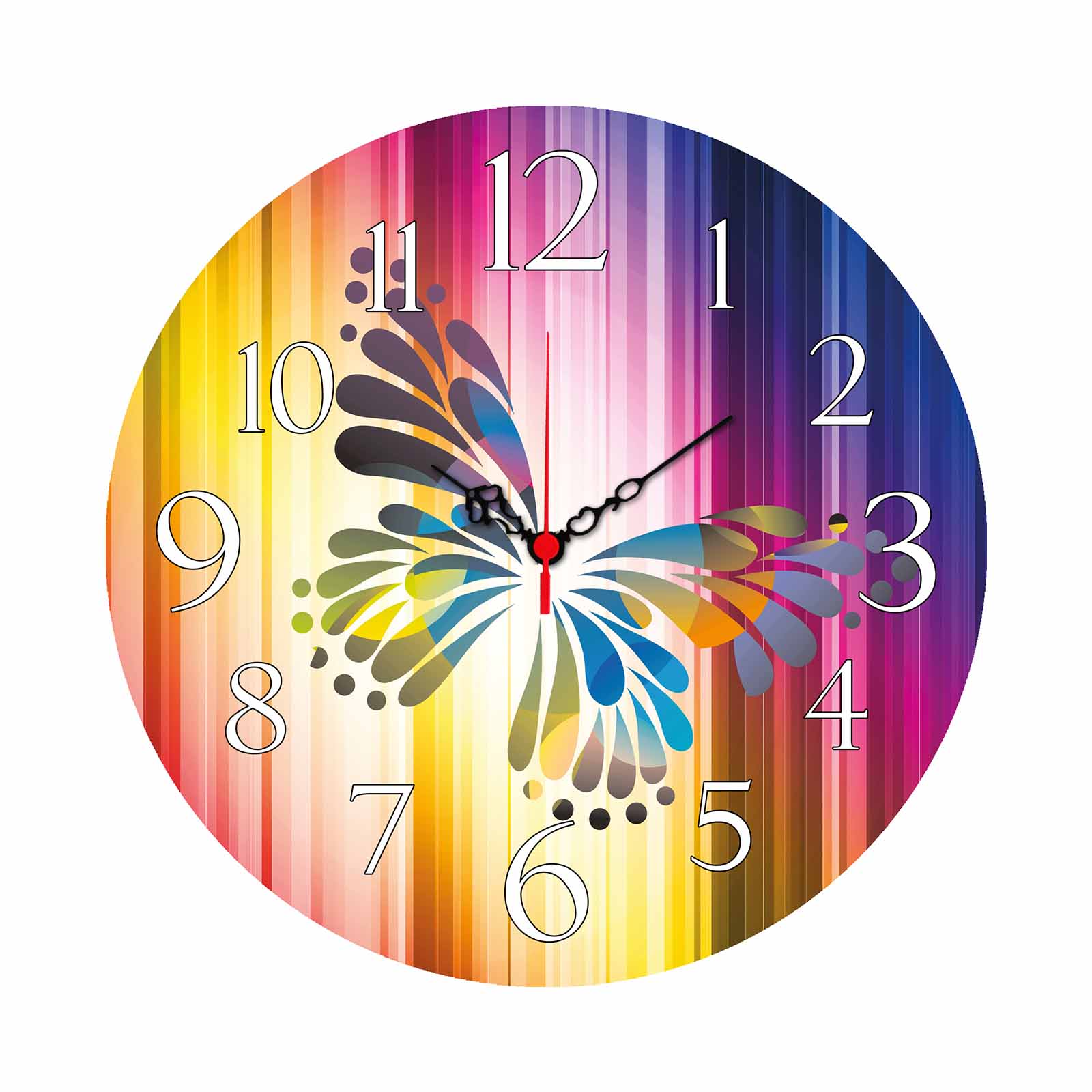 Relógio Decorativo Ms-06 Multicolor em MDF - 42cm Premium