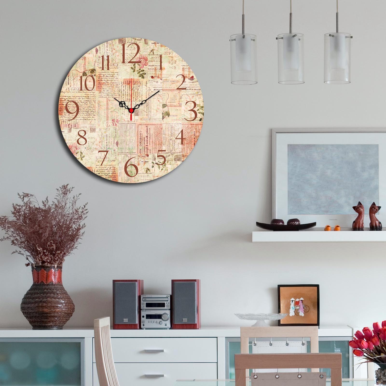 Relógio Decorativo Ms-11 Multicolor MDF Premium - Ø40cm