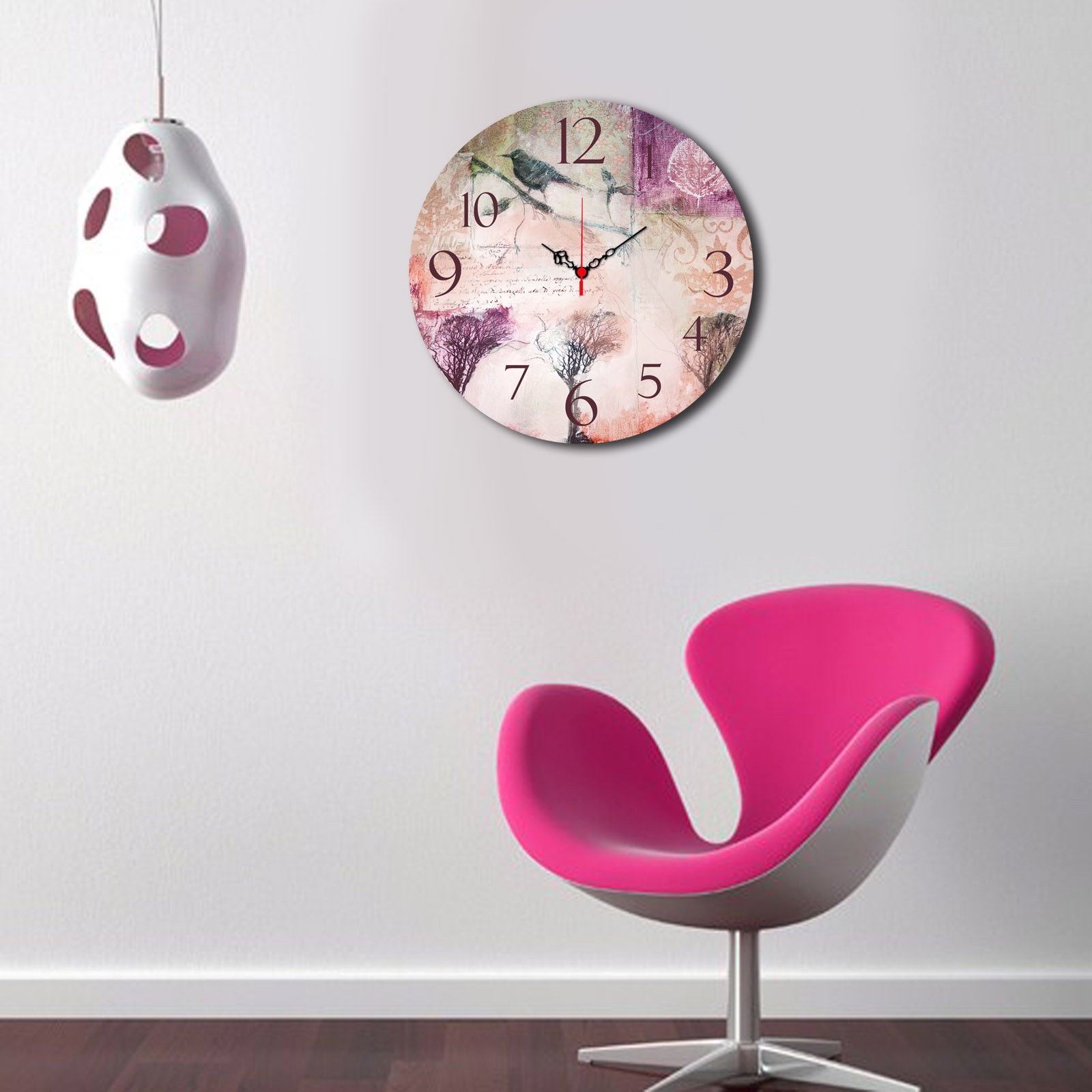 Relógio Decorativo MDF Multicolor Ms-19 | Design Moderno 40cm