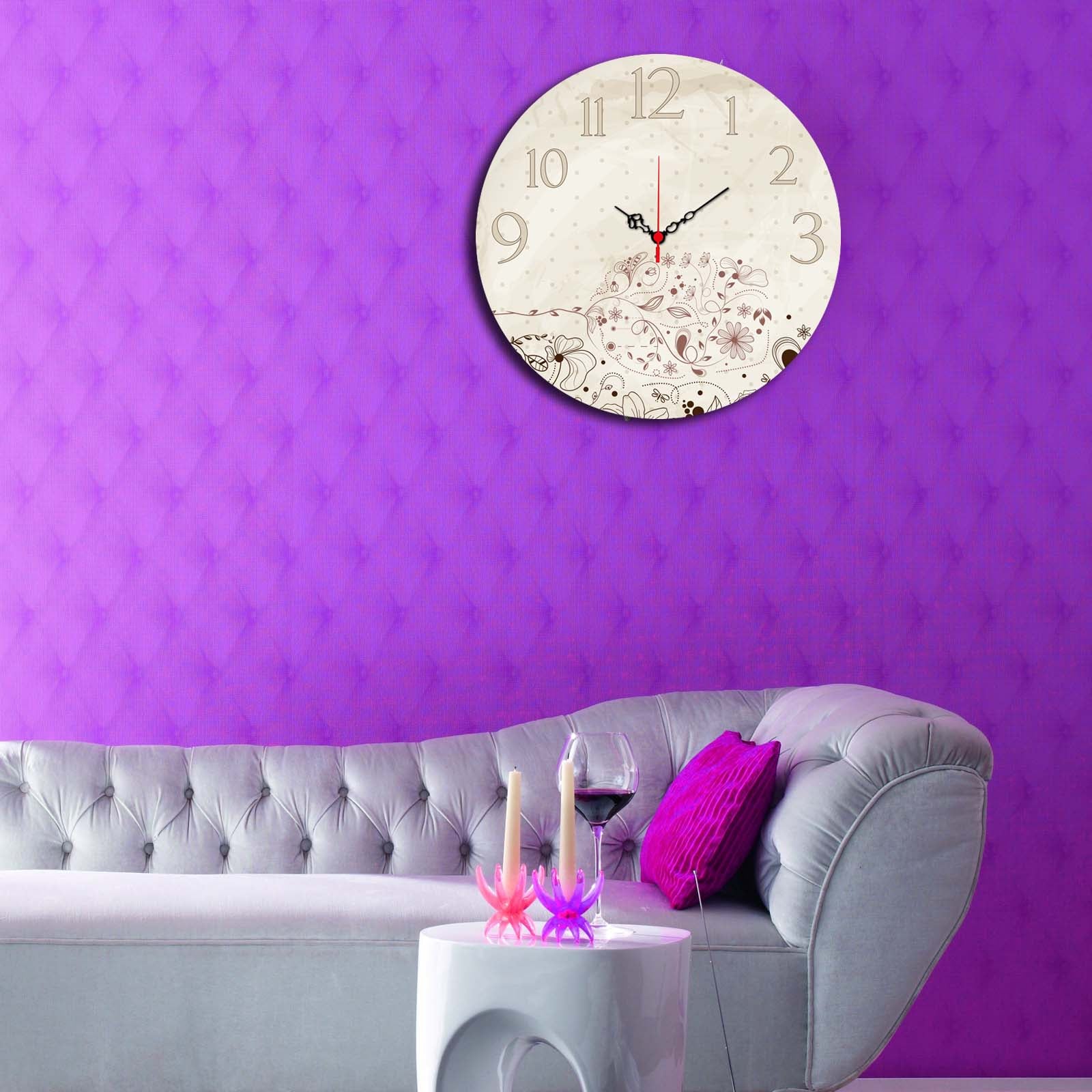 Relógio Decorativo MDF Ms-26 Multicolor - Design Moderno 40cm