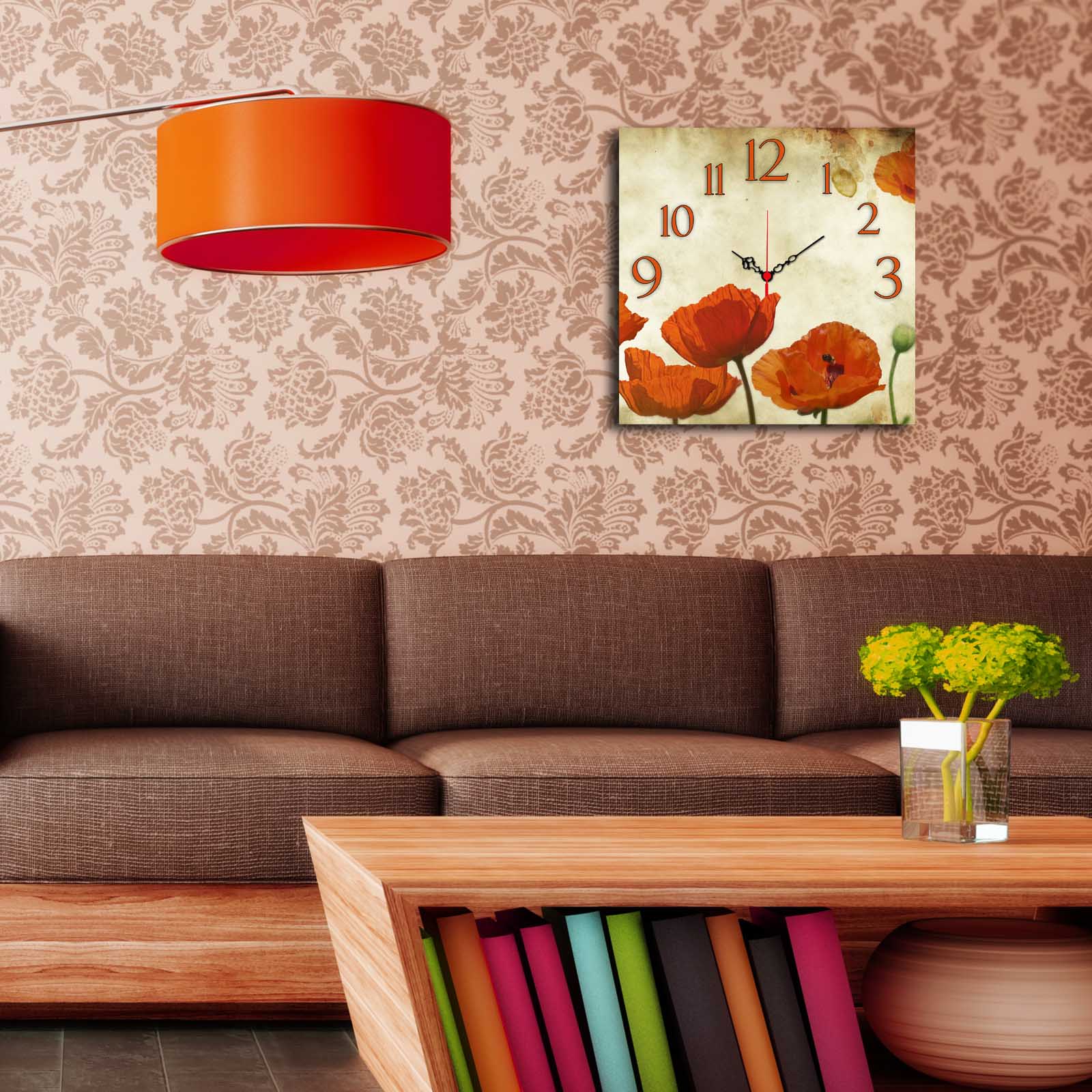 Relógio de Parede MDF Multicolor - Design Moderno 42x42cm