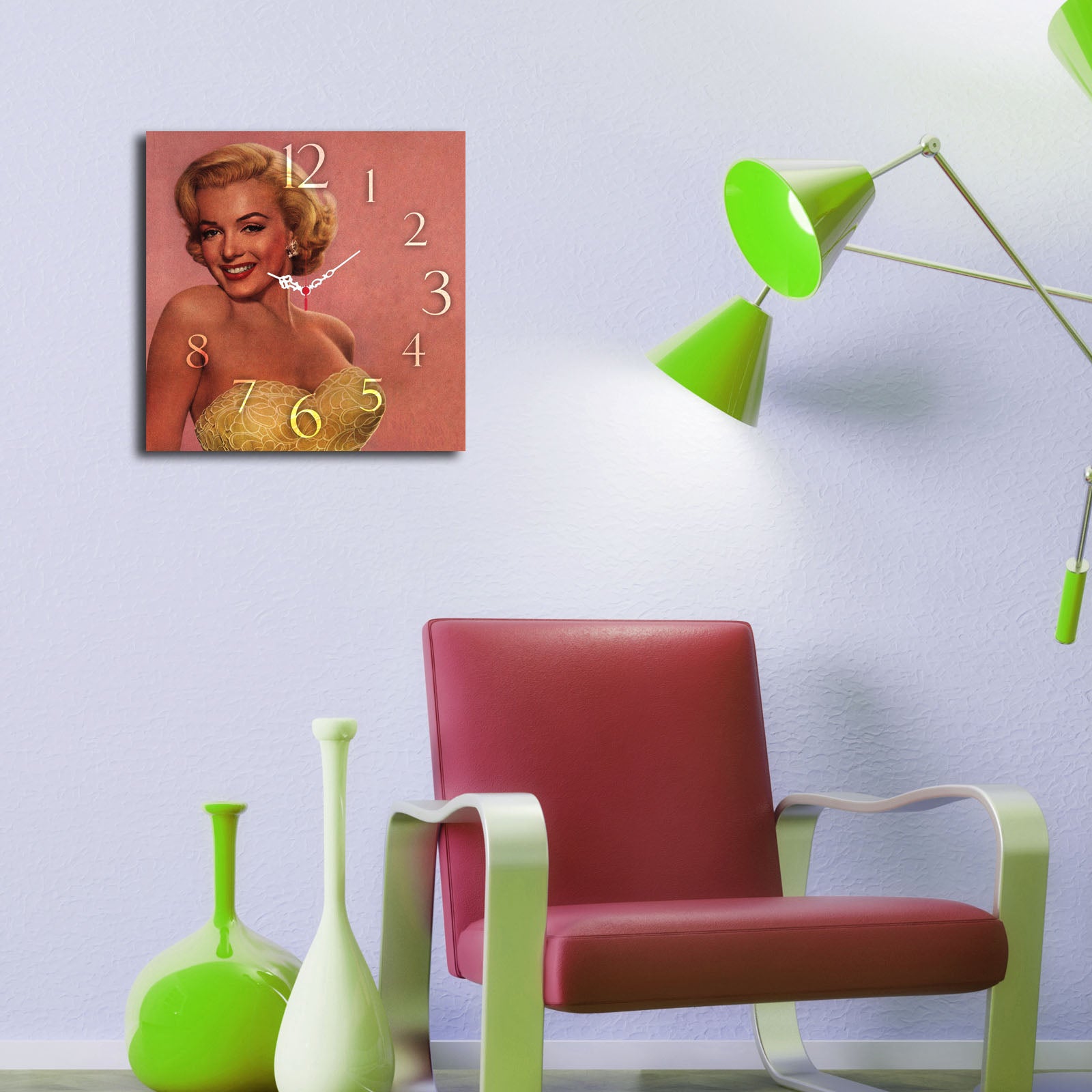 Relógio Decorativo MDF Multicolor MSK-09 - Design Premium 40x40cm
