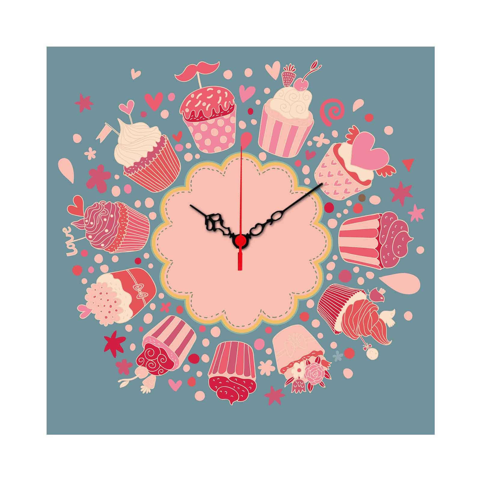 Relógio Decorativo MDF Multicolor MSK-19 - Design Moderno 40x40cm