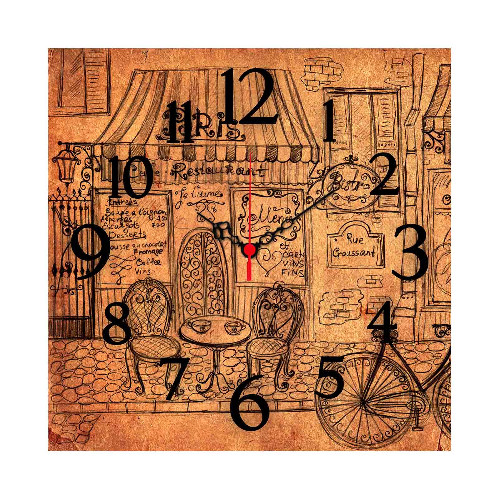 Relógio Decorativo MDF Multicolor MSK-20 - Design Moderno 40x40cm