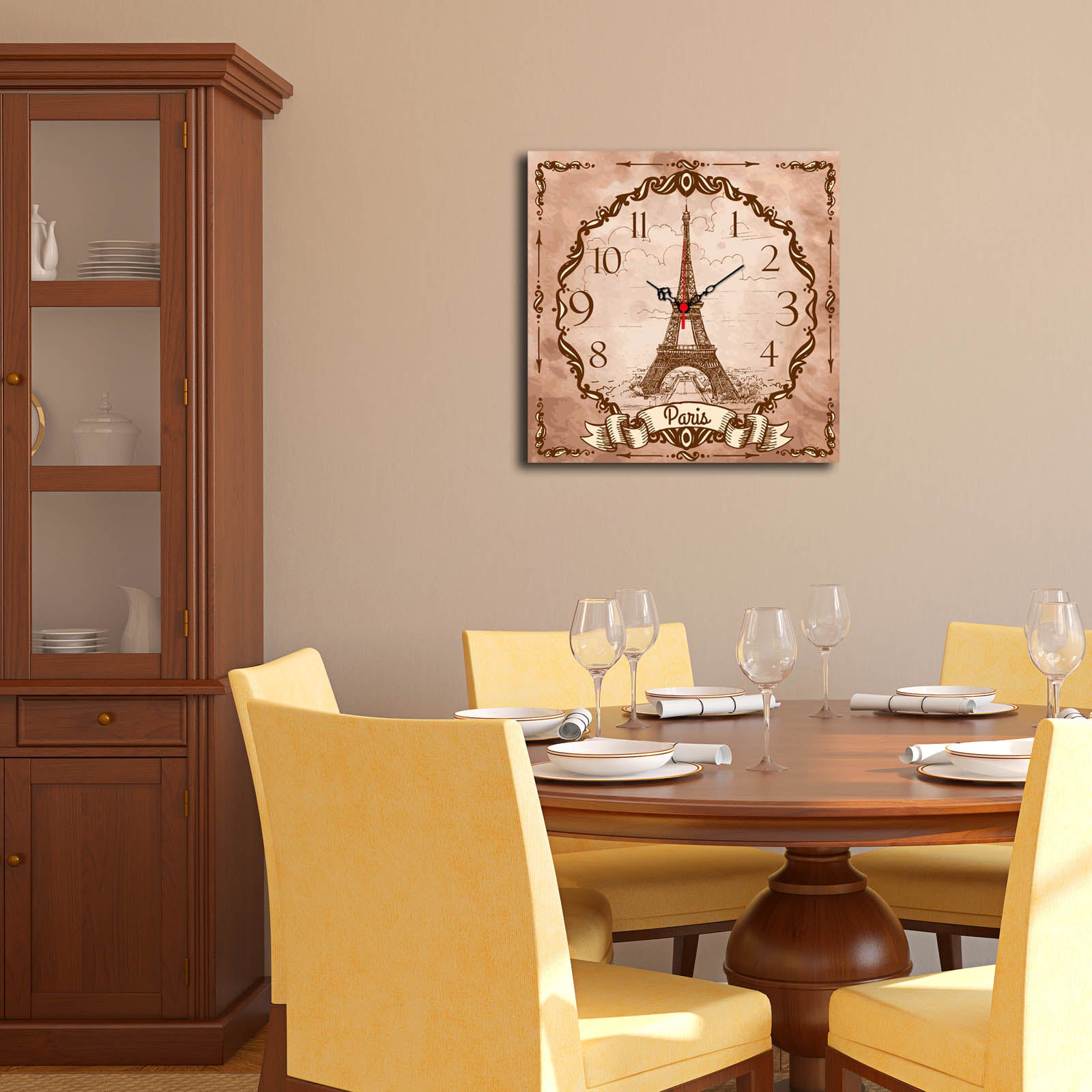 Relógio Decorativo MDF Multicolor 40x40cm - Design Moderno Premium