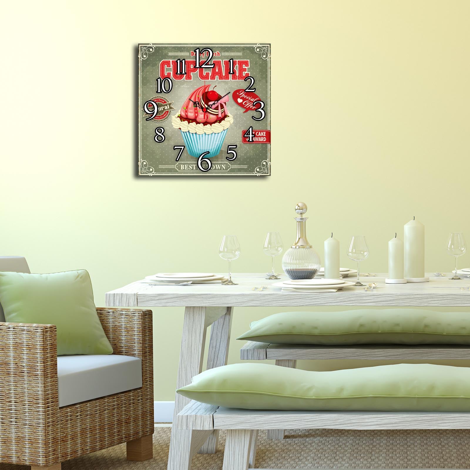 Relógio Decorativo MSK-24 Multicolor - Design Moderno 40x40cm