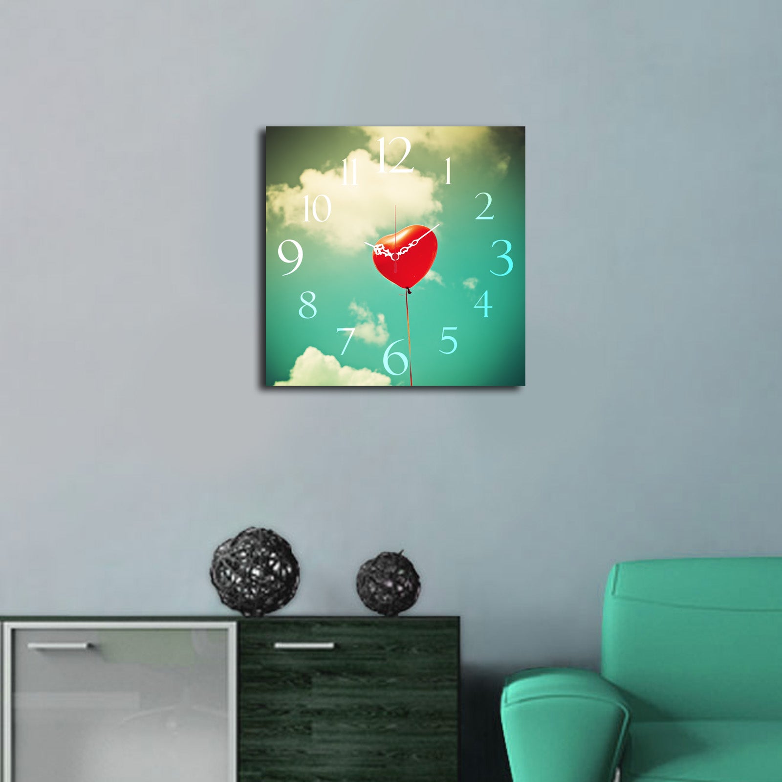 Relógio Decorativo MDF Multicolor Premium 42x42cm - Msk-27