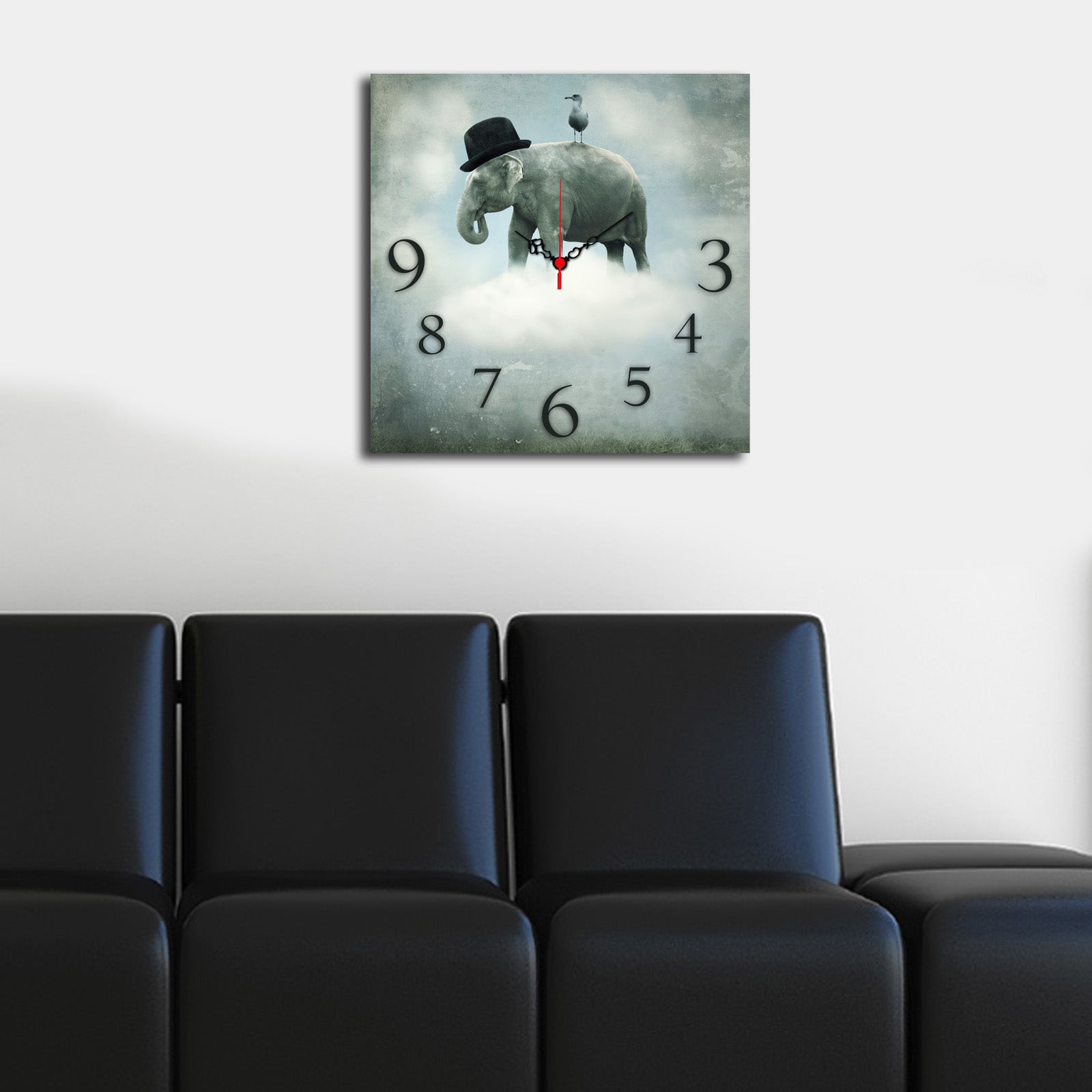 Relógio Decorativo MDF Multicolor 40x40cm - Design Contemporâneo