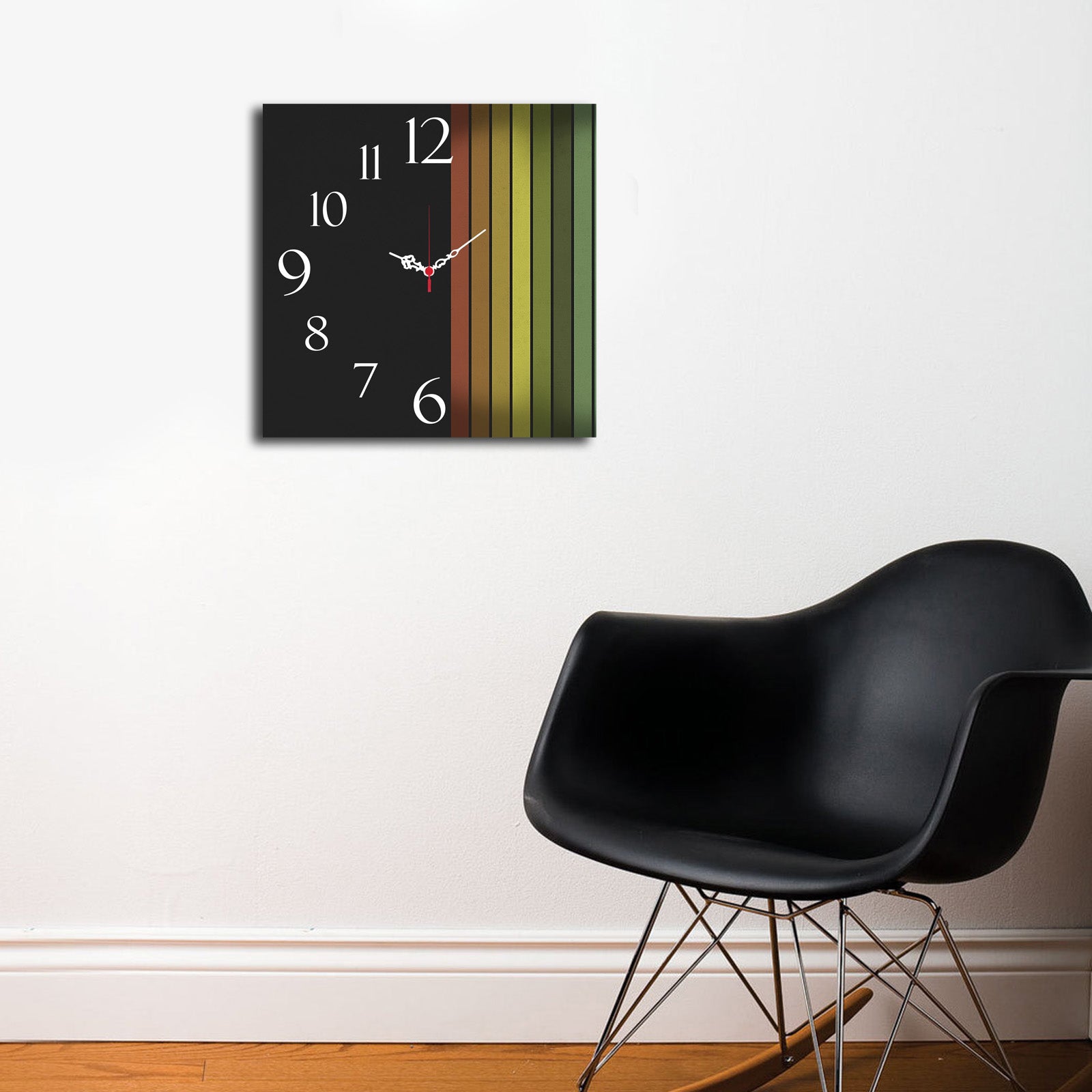 Relógio Decorativo MDF Multicolor MSK-42 - Design Moderno 40x40cm