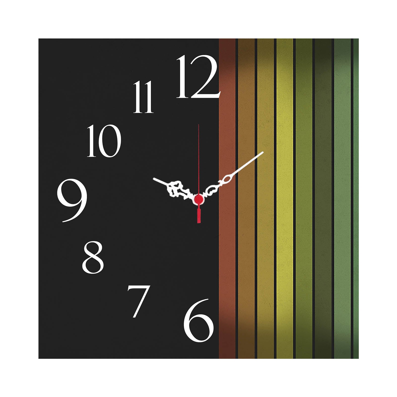 Relógio Decorativo MDF Multicolor MSK-42 - Design Moderno 40x40cm