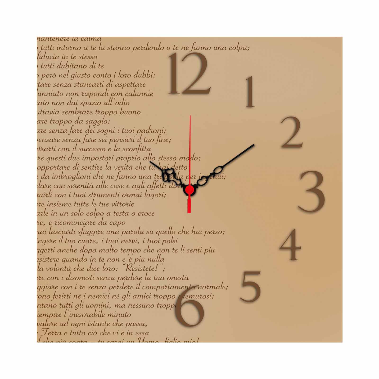 Relógio Decorativo MDF Multicolor Msk-47 - Design Moderno 40x40cm