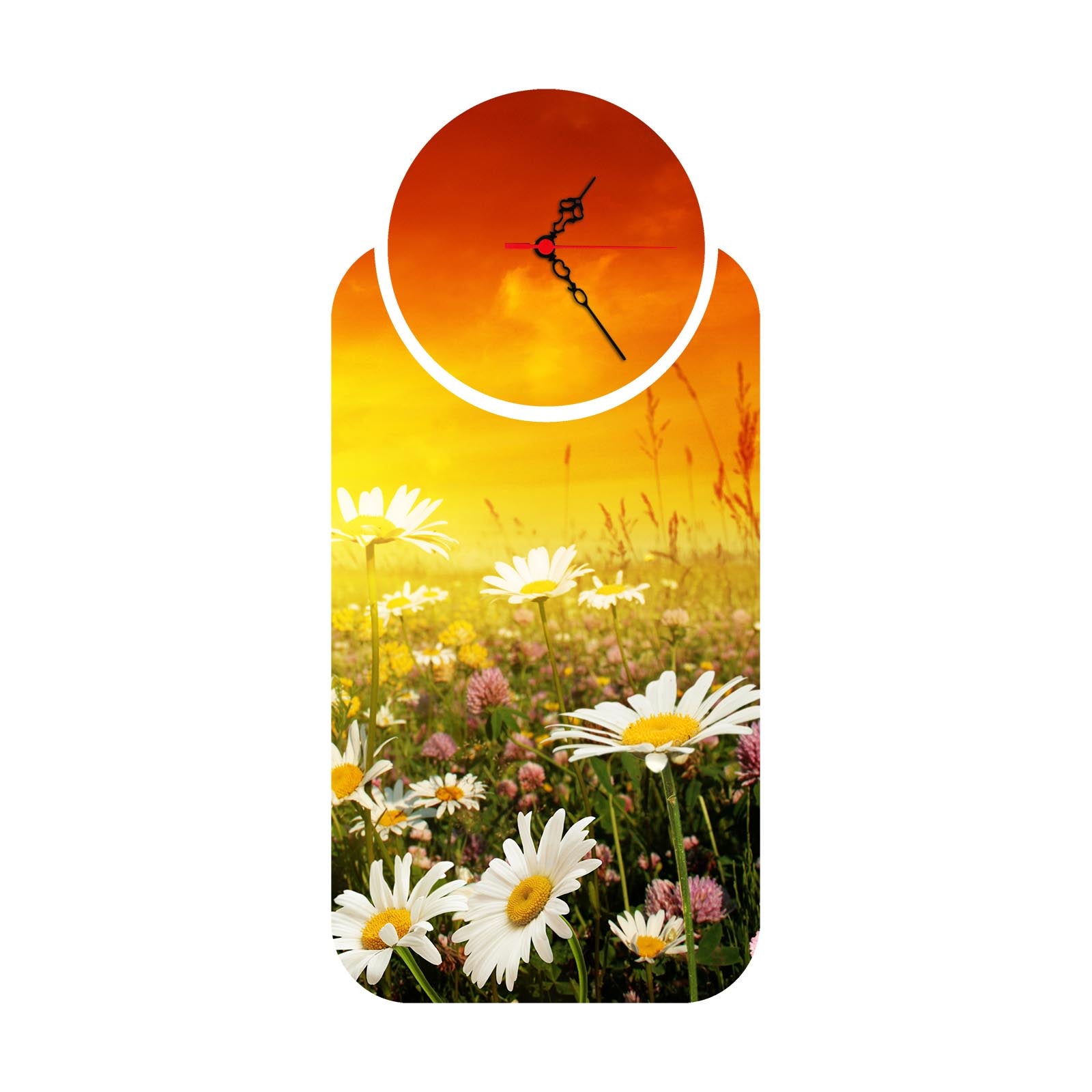 Relógio Decorativo MDF Multicolor YMS-07 - Design Premium 2 Peças