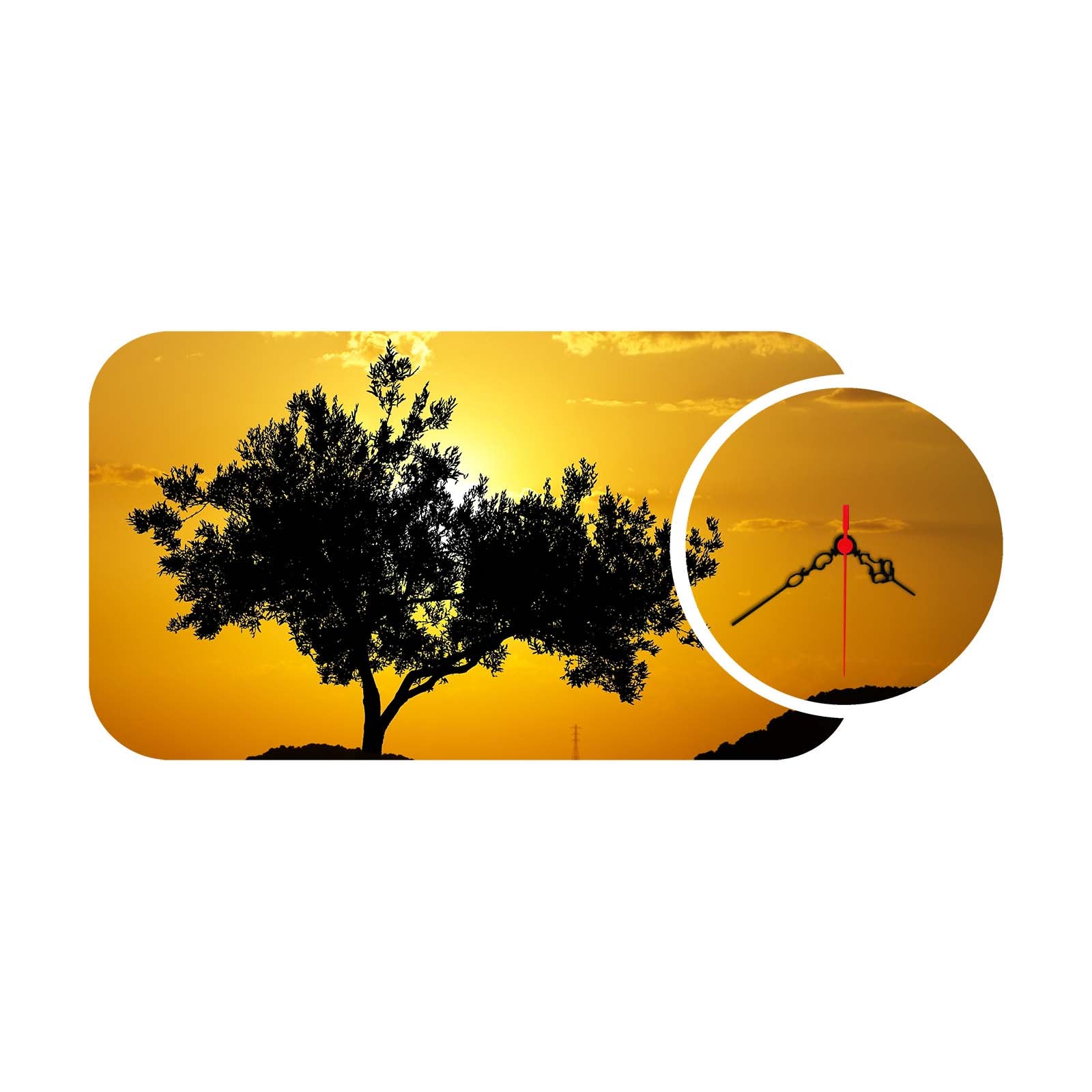 Relógio Decorativo MDF Multicolor YMS-14 - 2 Peças Premium