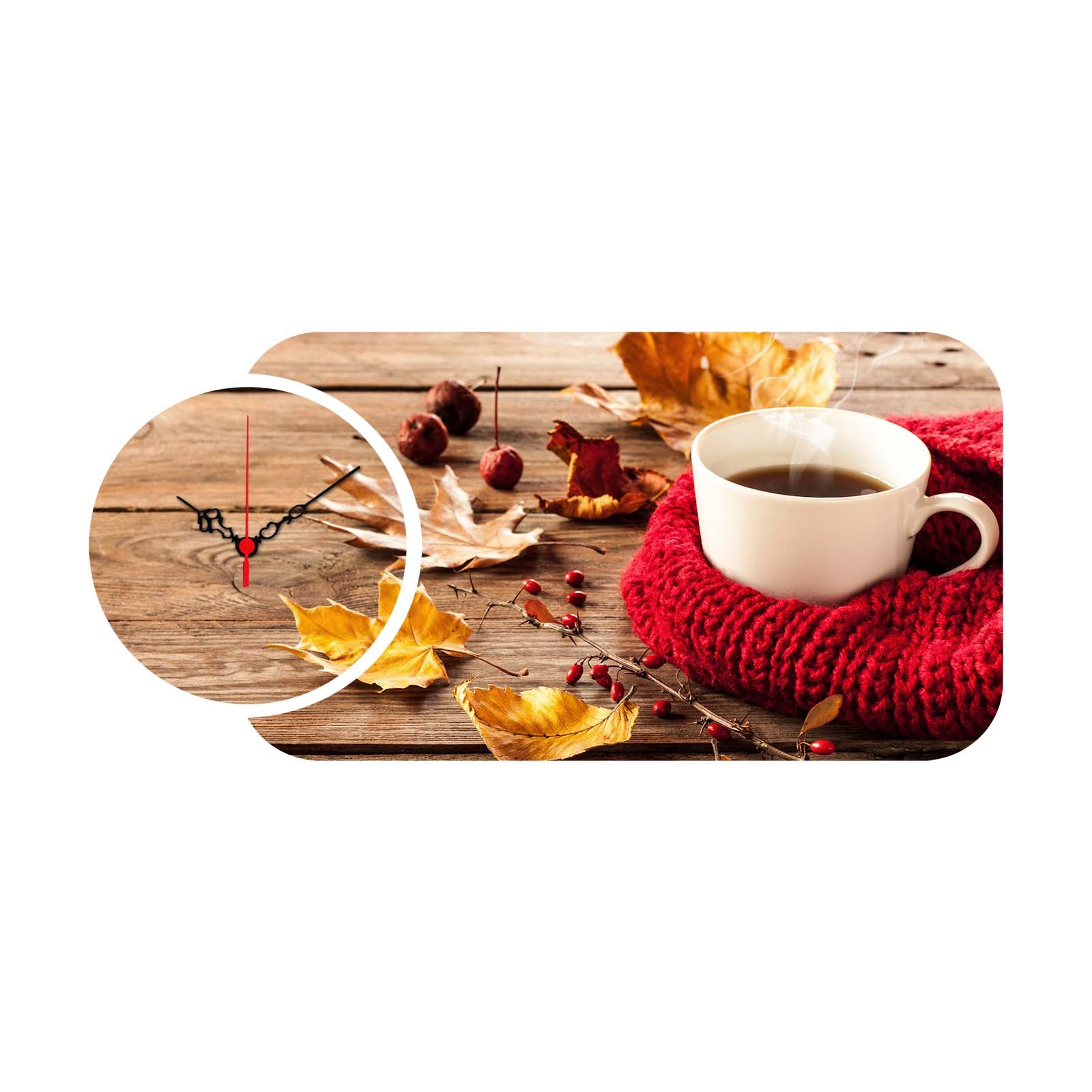 Relógio Decorativo MDF Multicolor YMS-34 - Design Moderno 2 Peças