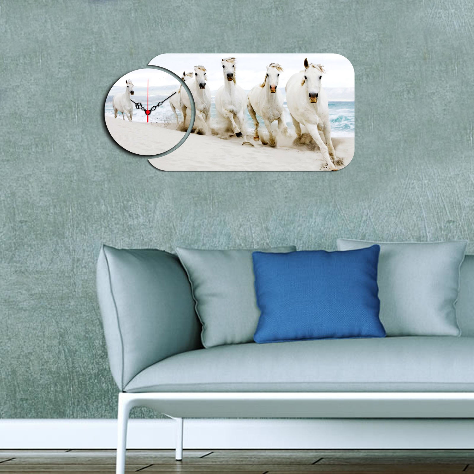 Relógio Decorativo Multicolor MDF YMS-48 - 2 Peças Premium