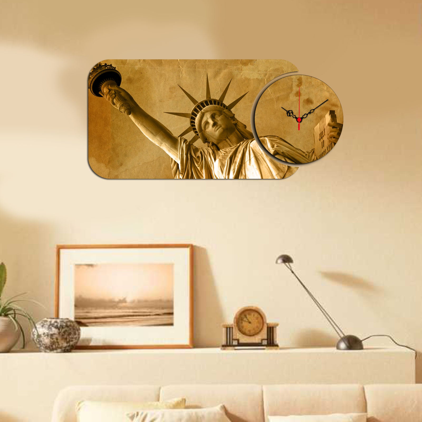 Relógio Decorativo Multicolor YMS-73 - MDF Premium 2 Peças