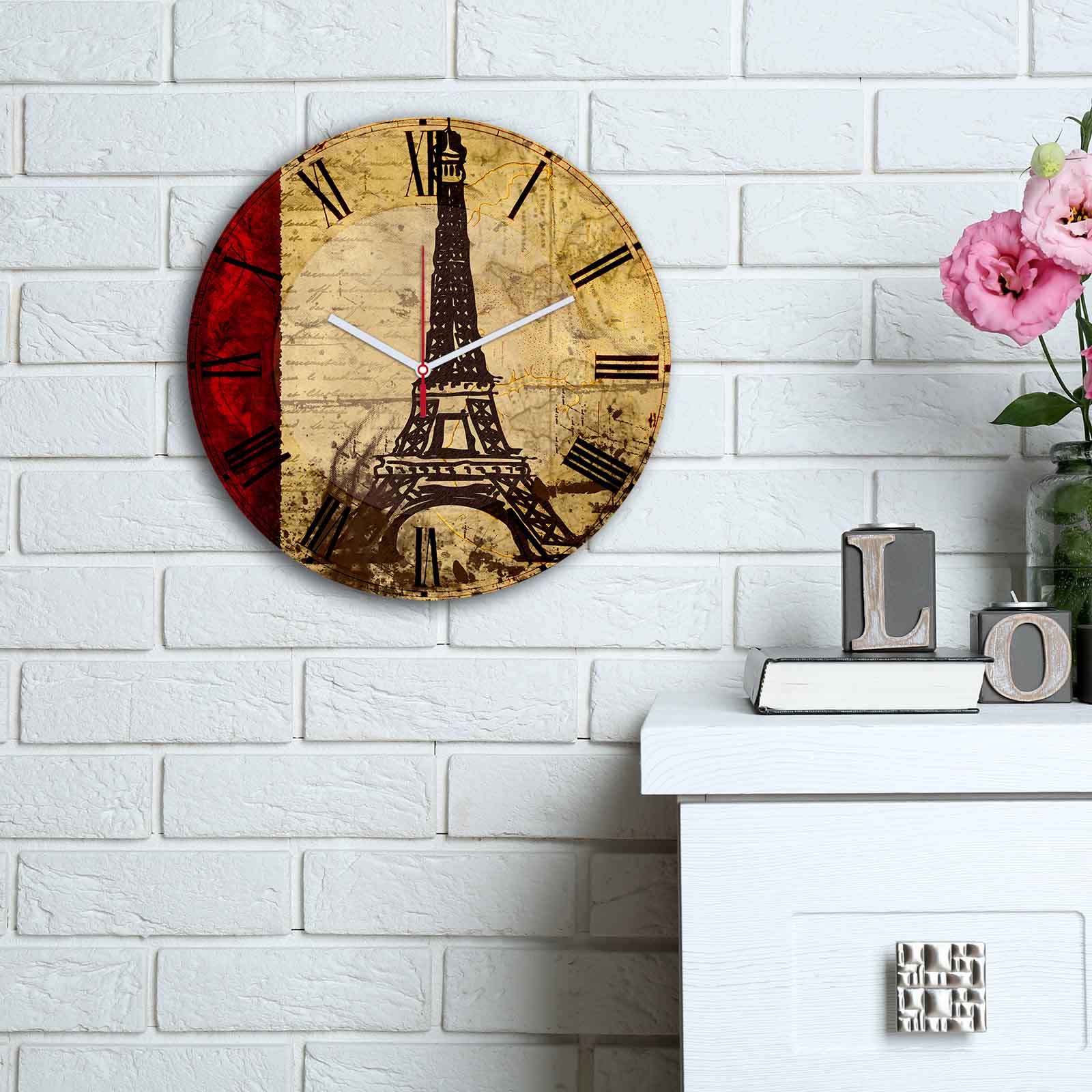 Relógio Decorativo MDF Multicolor Premium - Diâmetro 30cm