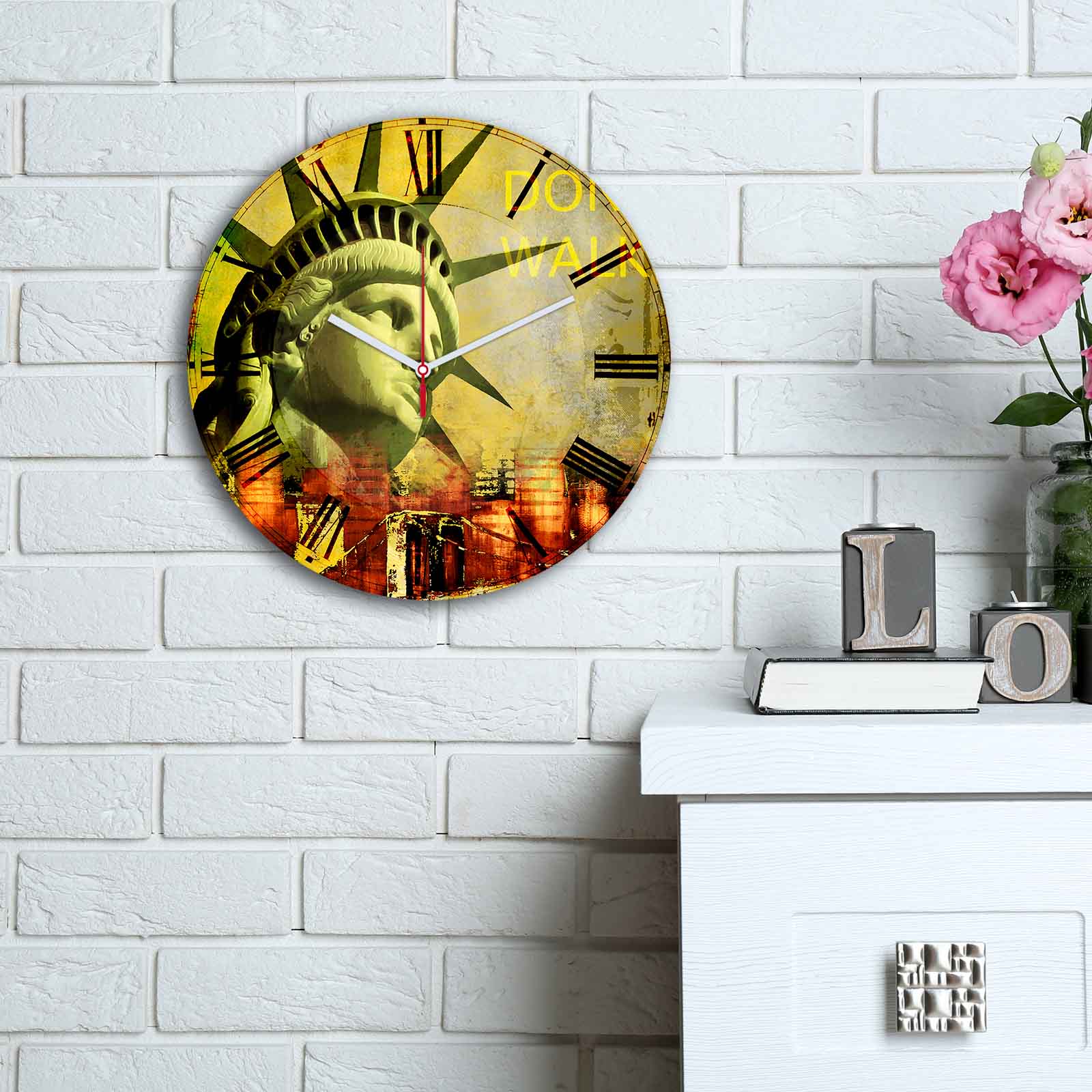 Relógio Decorativo MDF Multicolor 30cm - Design Moderno Premium