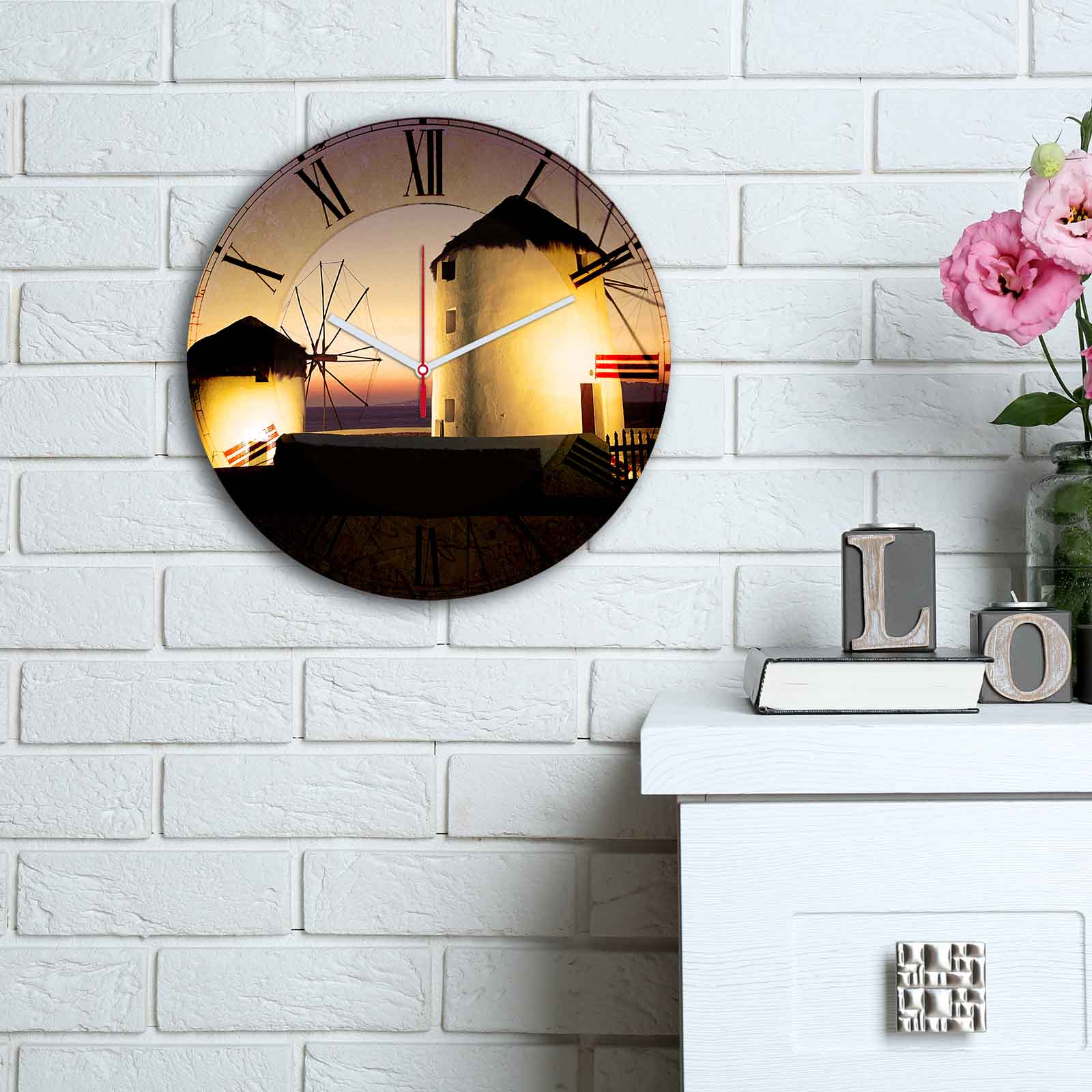 Relógio Decorativo MDF Multicolor 30cm - Design Moderno Premium