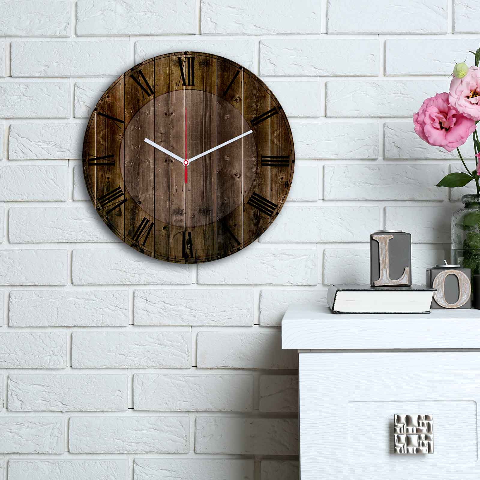 Relógio Decorativo MDF Multicolor 30cm - Design Moderno Premium