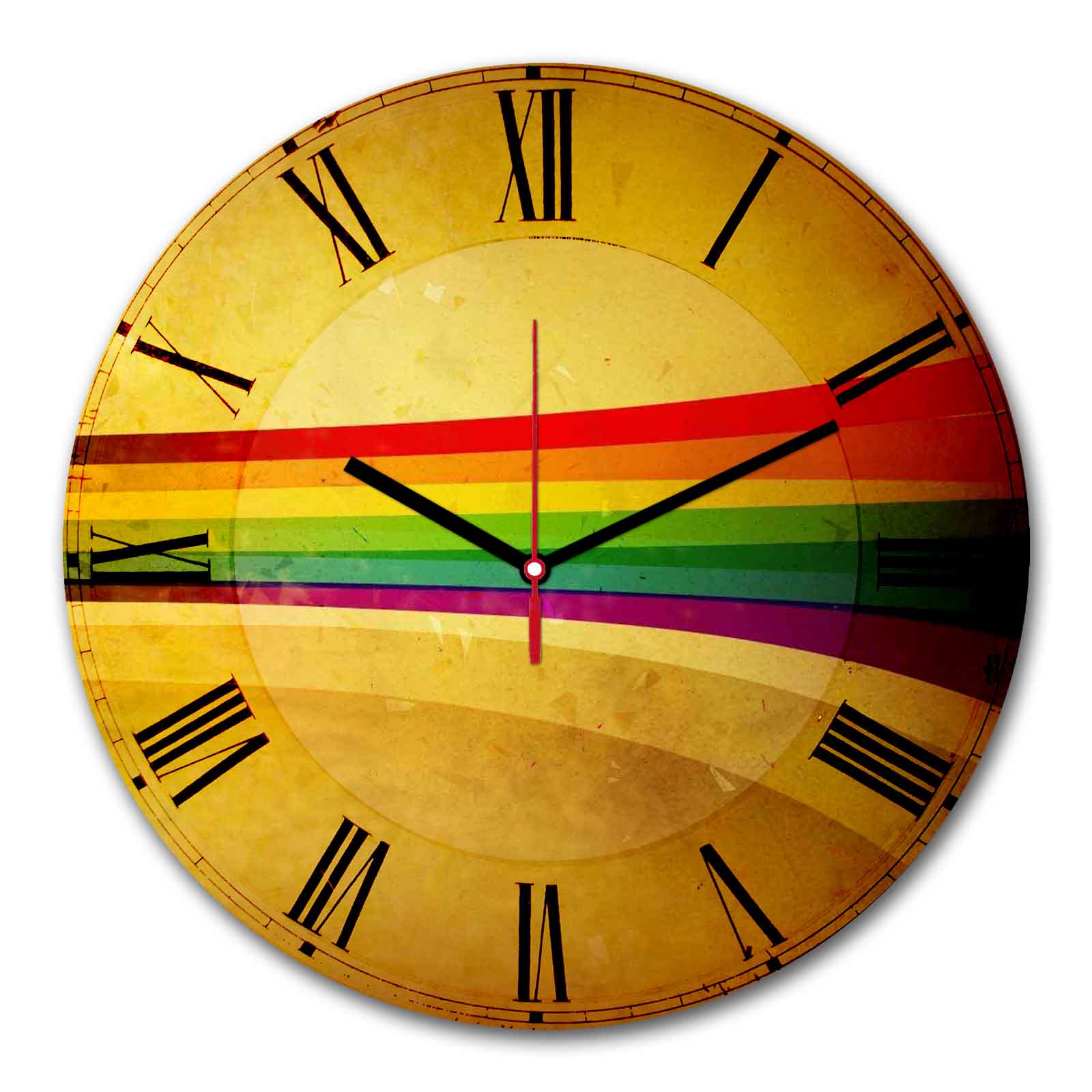 Relógio Decorativo MDF Multicolor - Design Moderno 30cm