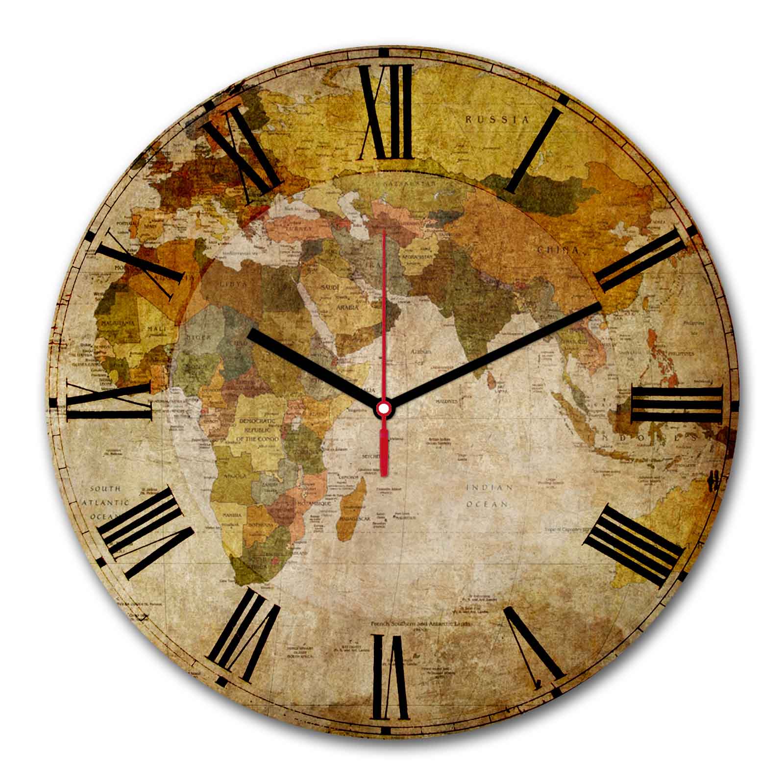 Relógio Decorativo MDF Multicolor 30cm - Design Moderno Premium