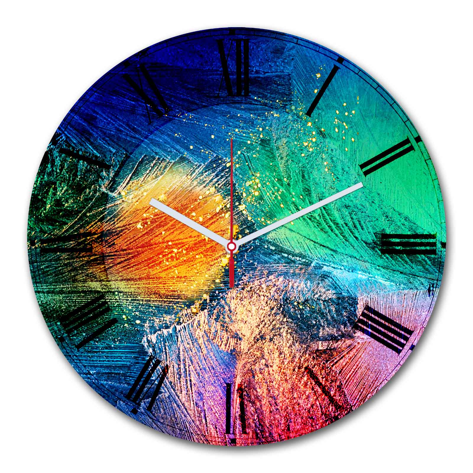 Relógio Decorativo MDF Multicolor 30cm - Design Moderno Premium