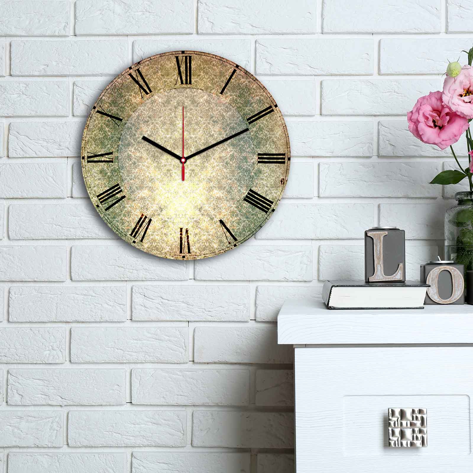 Relógio de Parede Decorativo MDF Multicolor 30cm - Design Moderno