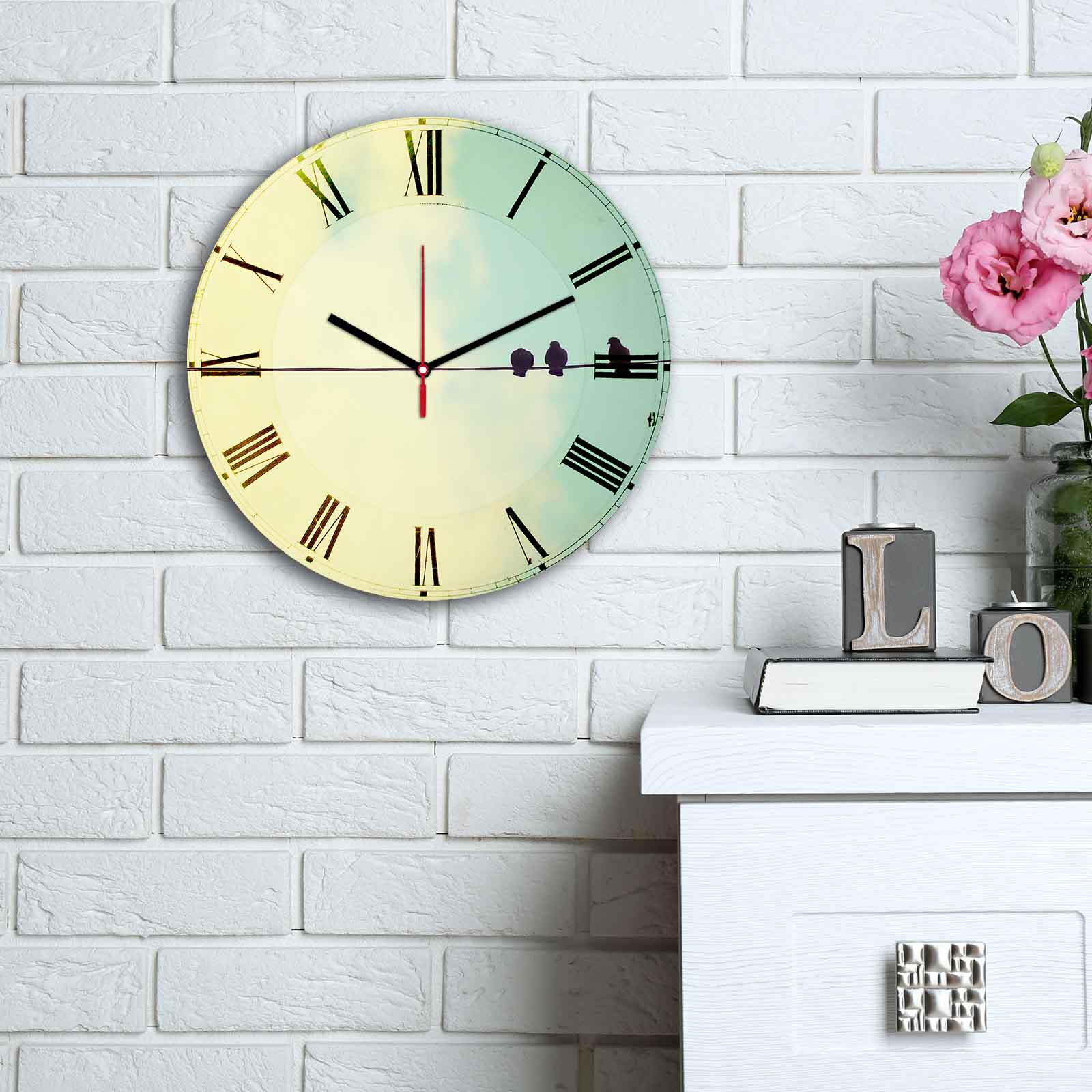 Relógio Decorativo MDF Multicolor 30cm - Design Moderno Premium