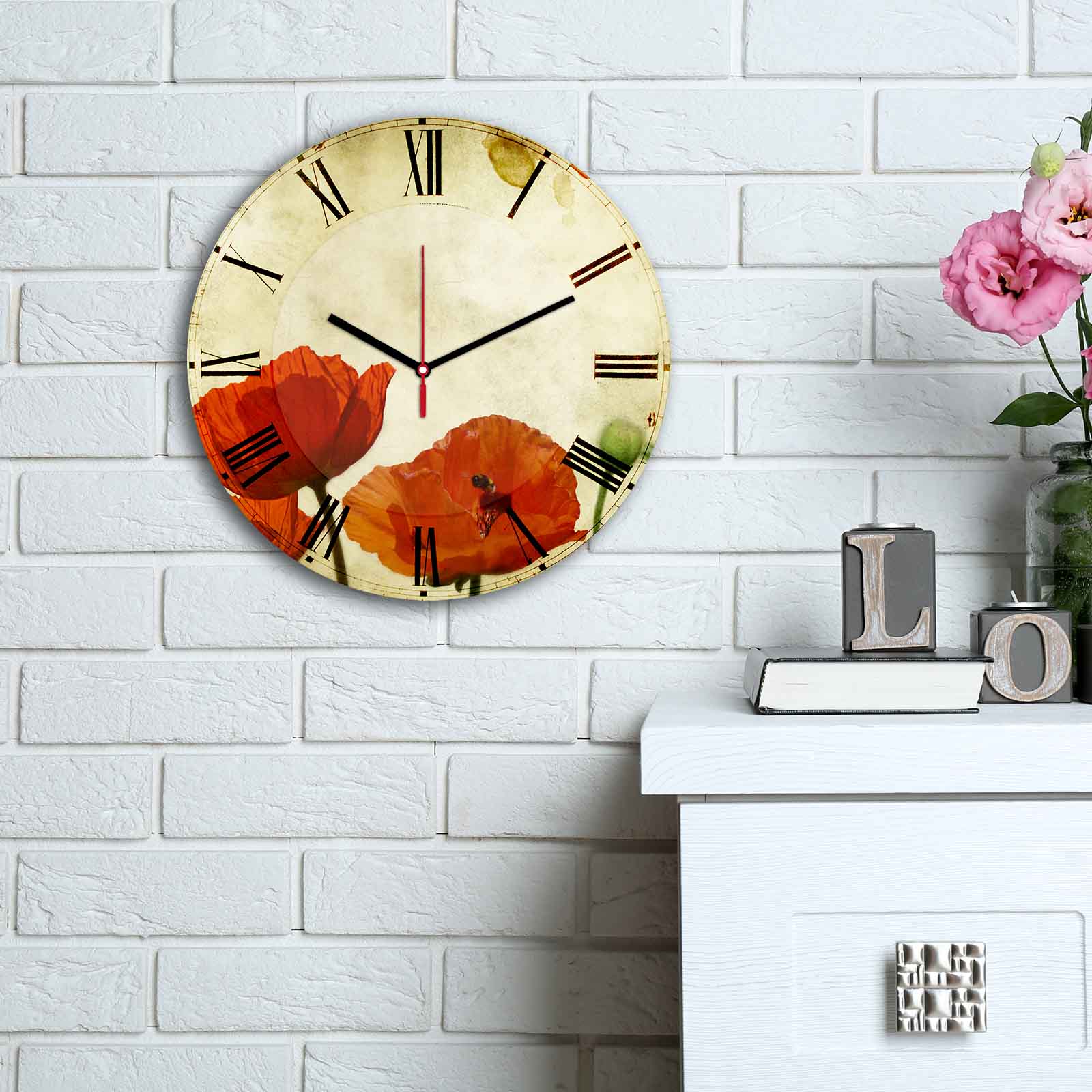 Relógio Decorativo MDF Multicolor 30cm - Design Moderno Premium