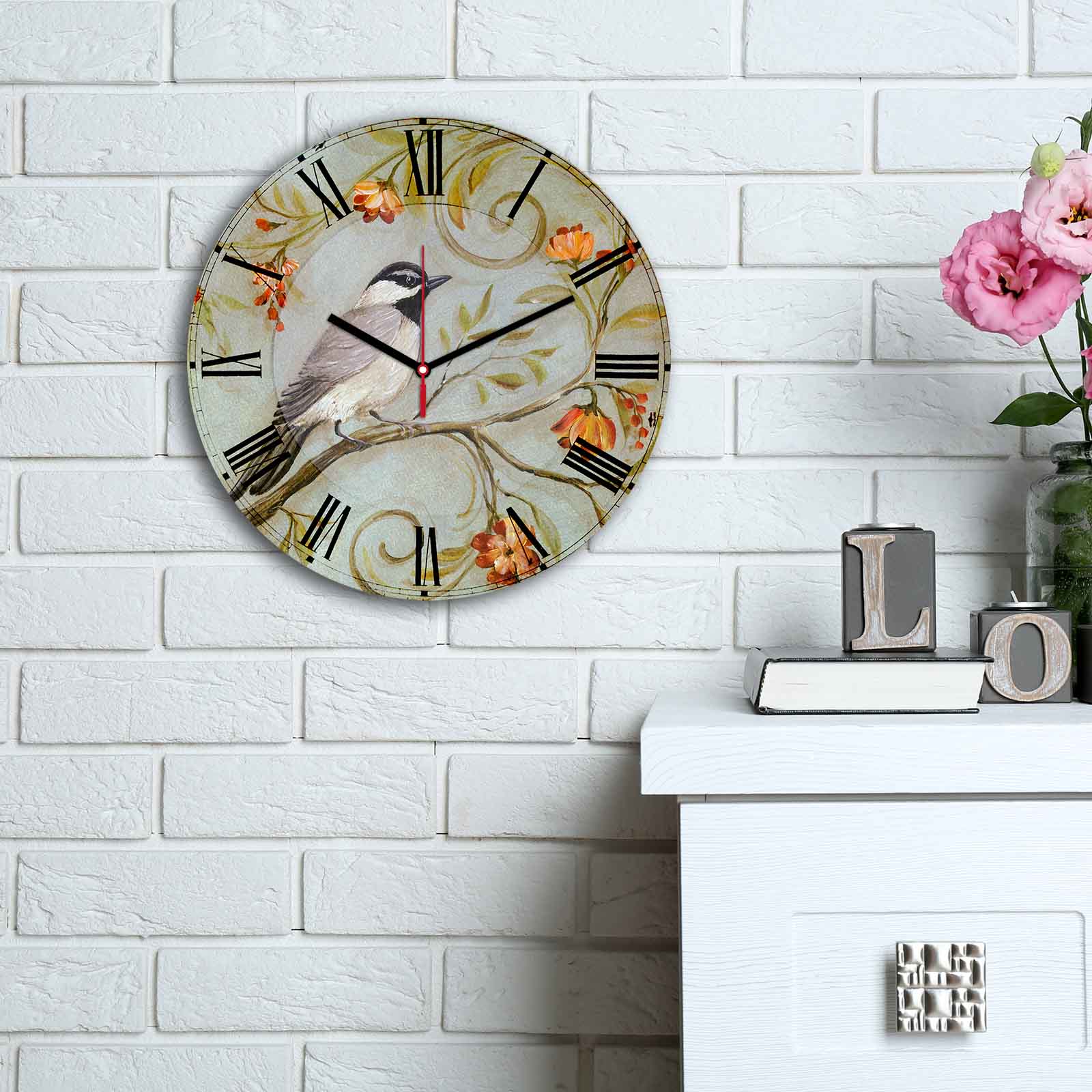Relógio Decorativo MDF Multicolor 30cm - Design Moderno Premium
