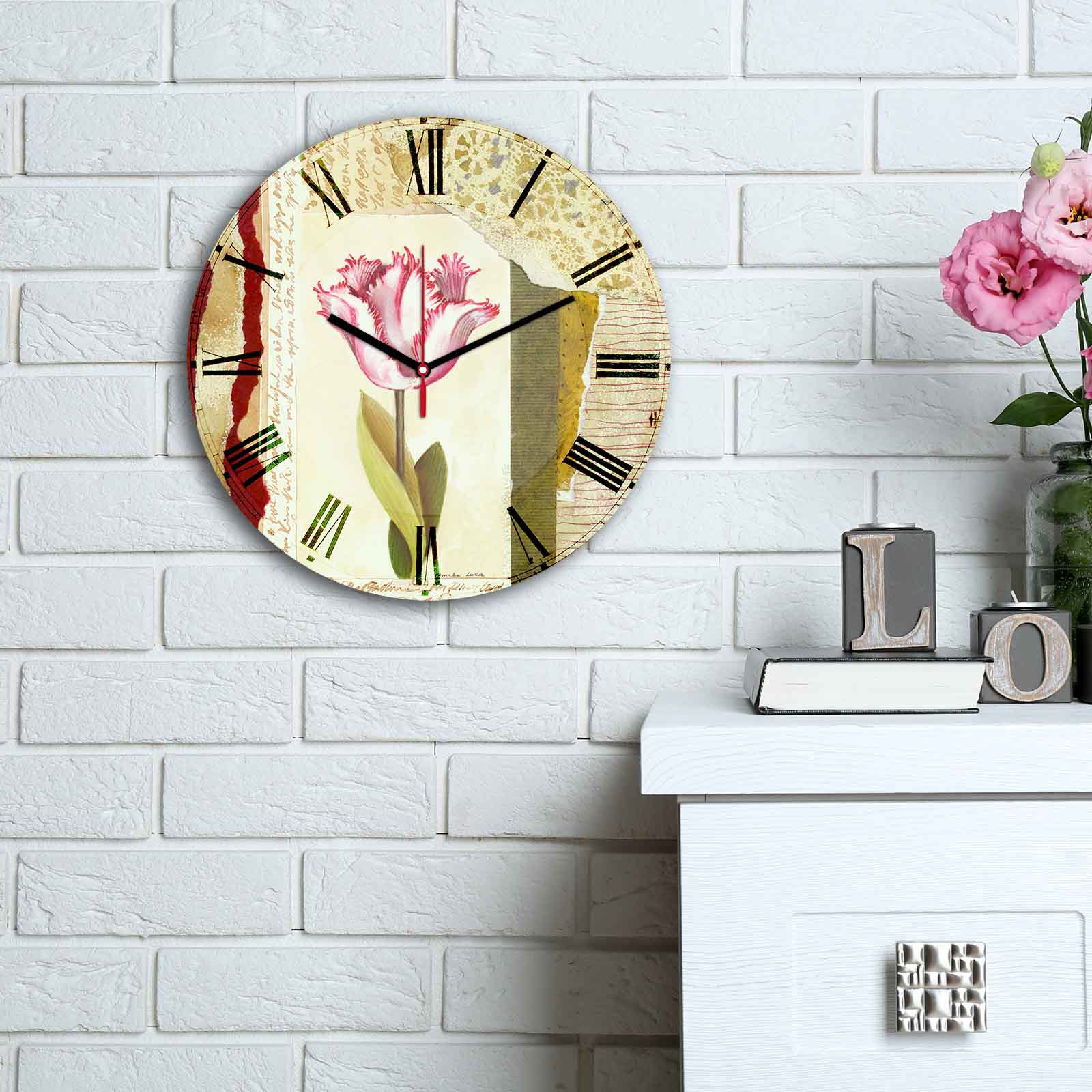Relógio Decorativo MDF Multicolor 30cm - Design Moderno Premium