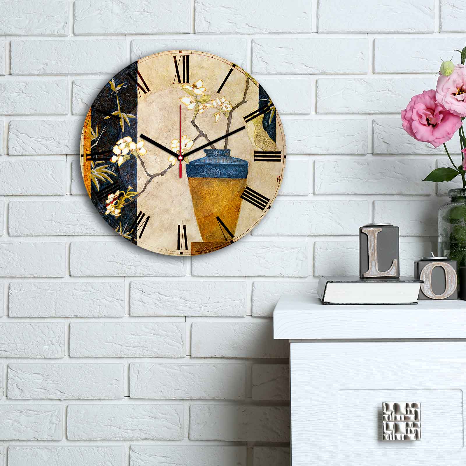 Relógio Decorativo MDF Multicolor 30cm - Design Moderno Premium