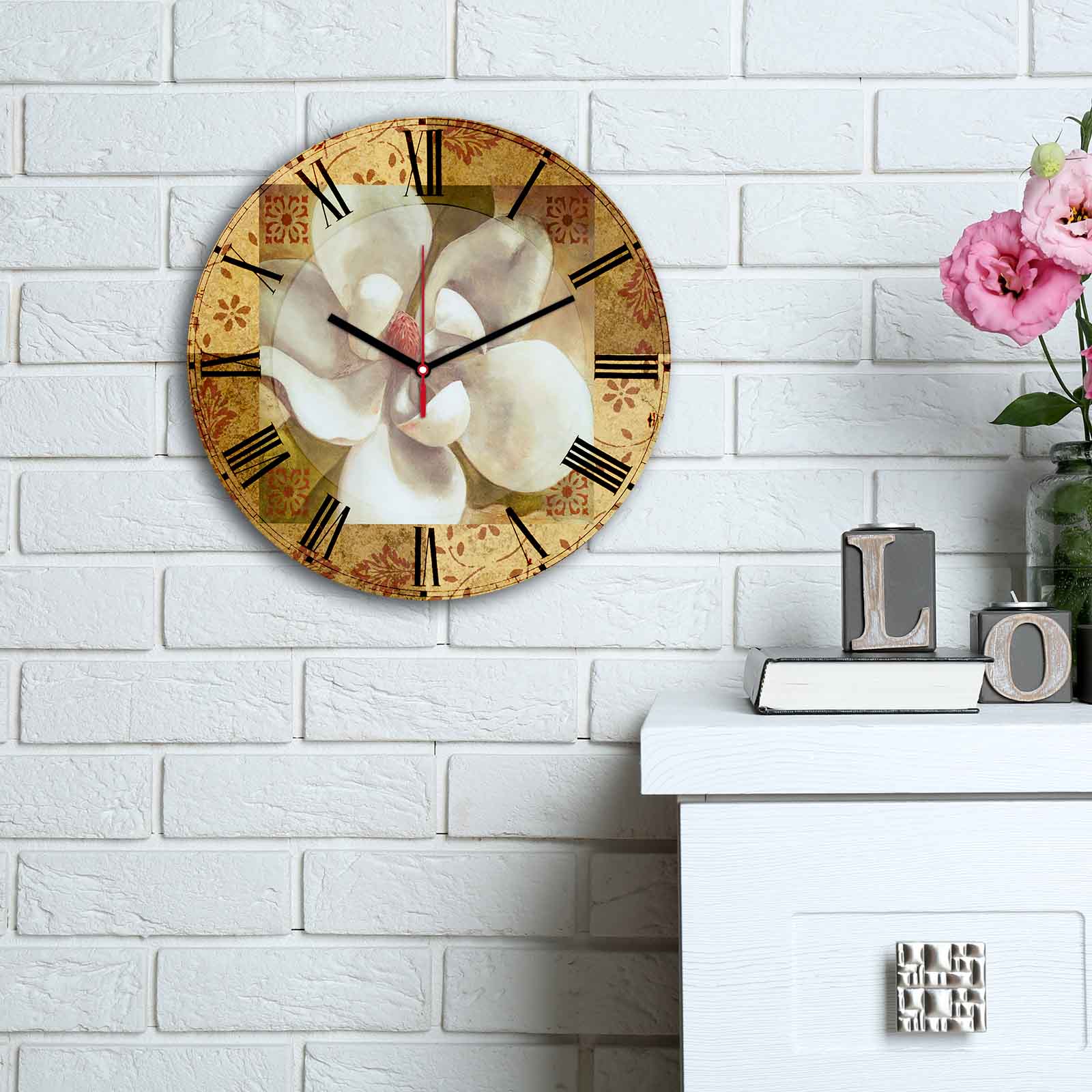 Relógio Decorativo MDF Multicolor 30cm - Design Moderno