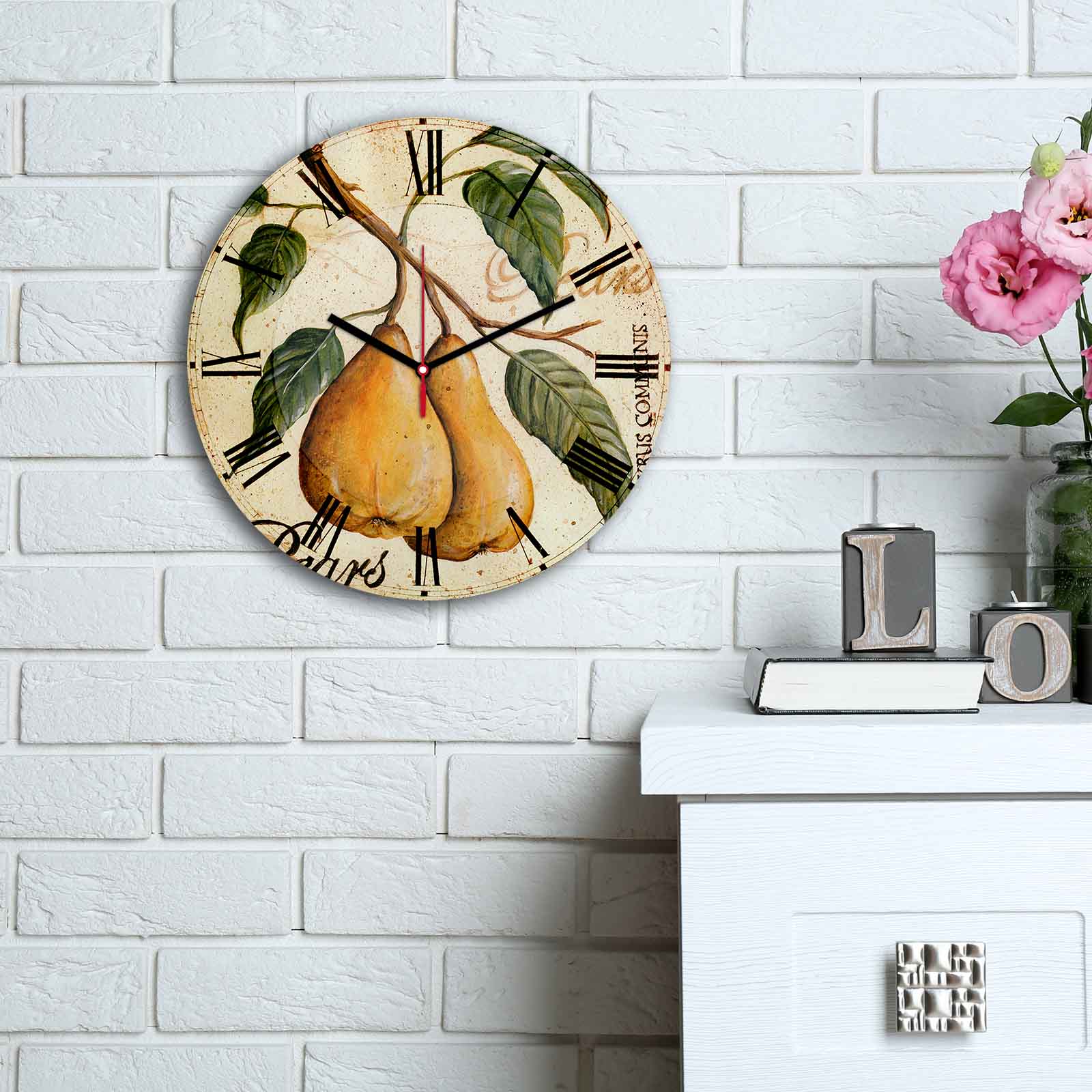 Relógio Decorativo MDF Multicolor 30cm - Design Moderno Premium