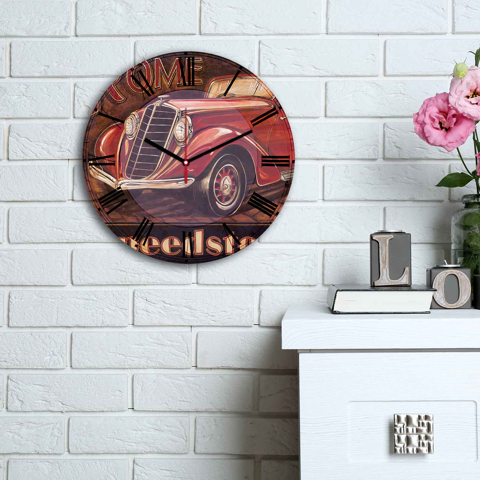 Relógio Decorativo MDF Multicolor 30cm - Design Premium