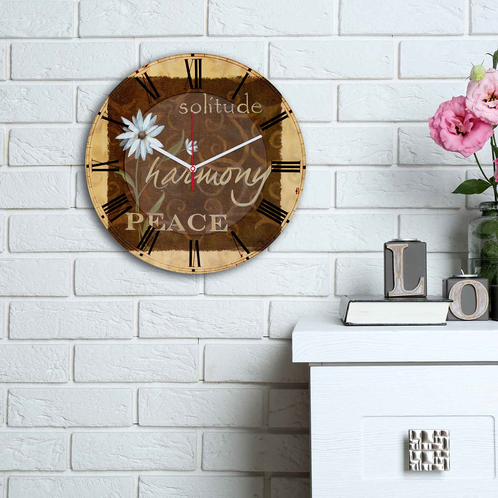 Relógio Decorativo MDF Multicolor 30cm - Design Moderno