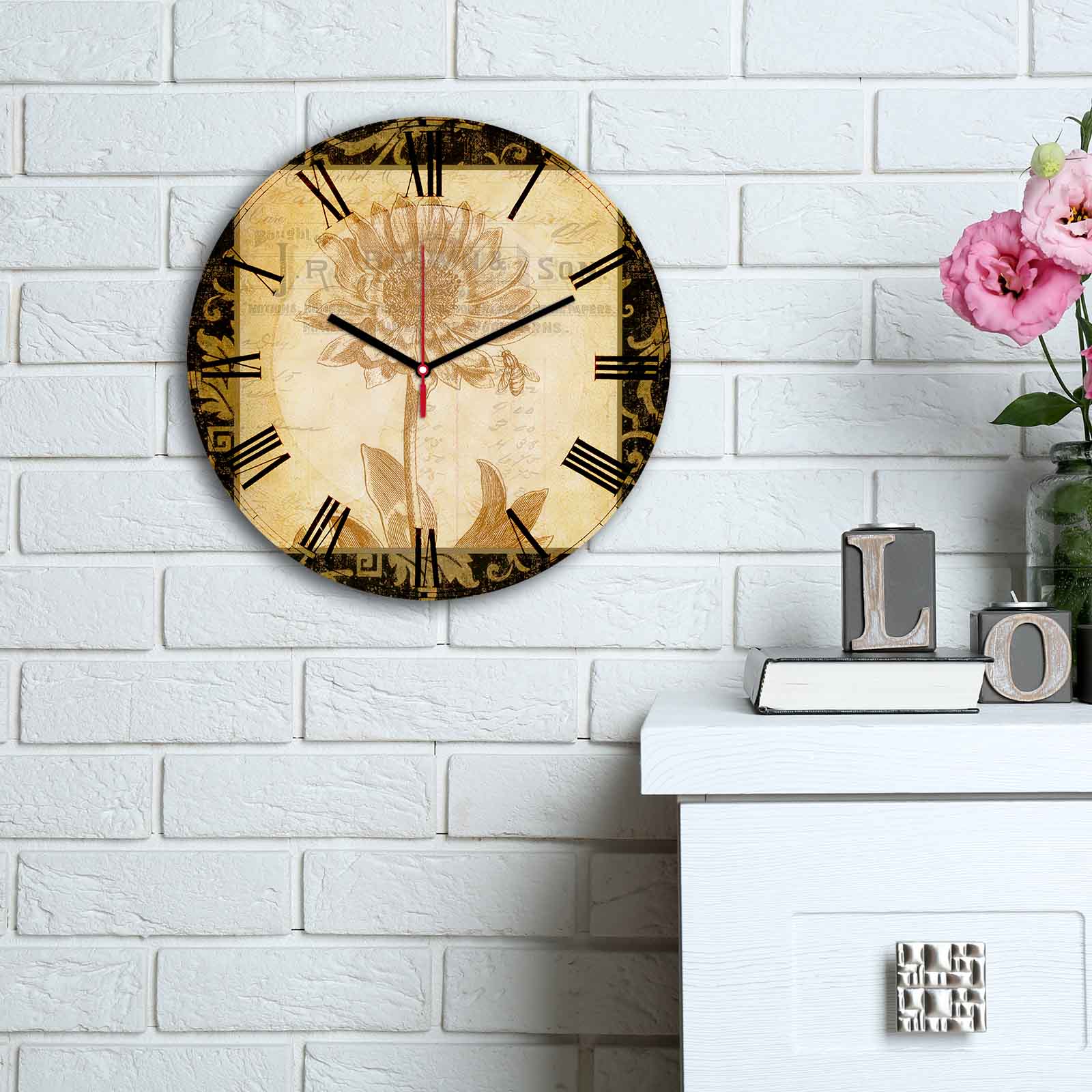 Relógio Decorativo MDF Multicolor 30cm - Design Moderno Premium
