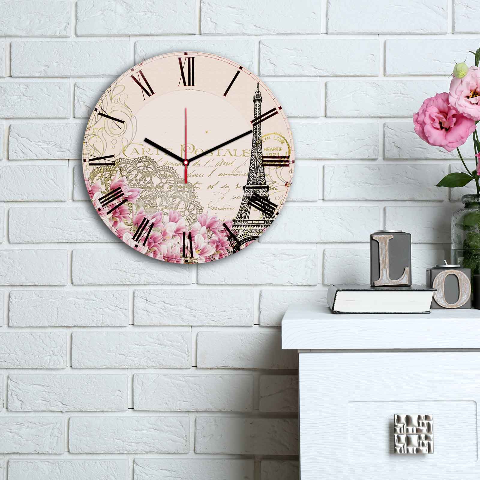 Relógio Decorativo MDF Multicolor 30cm - Design Exclusivo