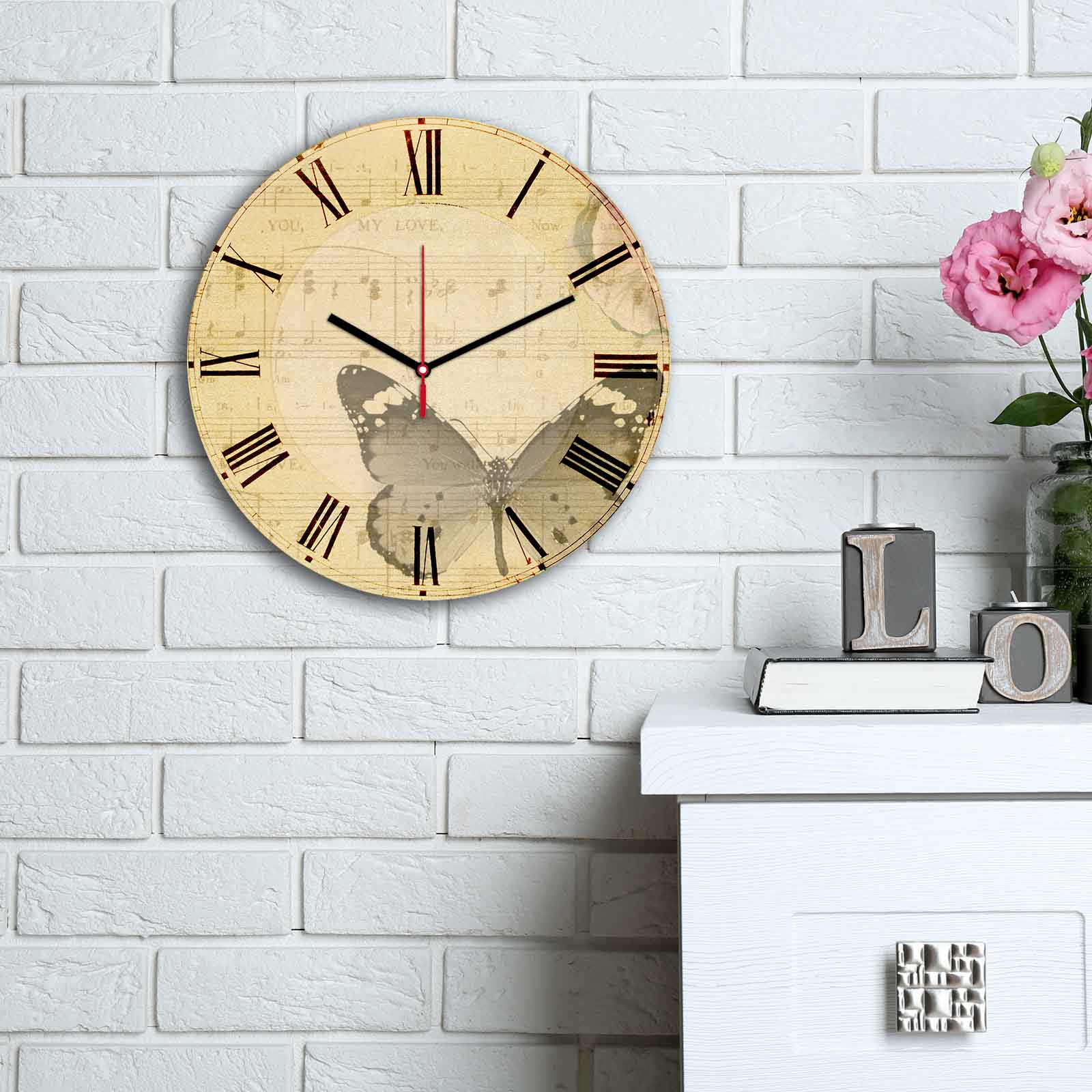 Relógio Decorativo MDF Multicolor 30cm - Design Moderno Premium
