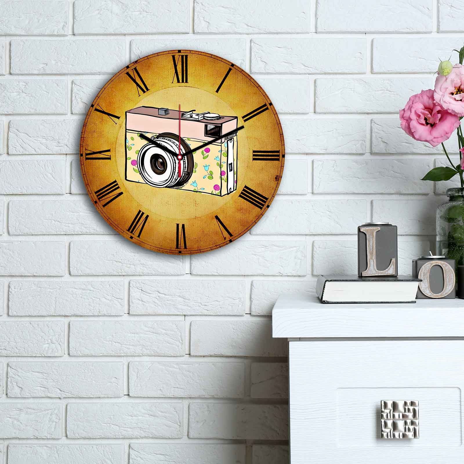 Relógio Decorativo MDF Multicolor 30cm - Design Exclusivo Premium