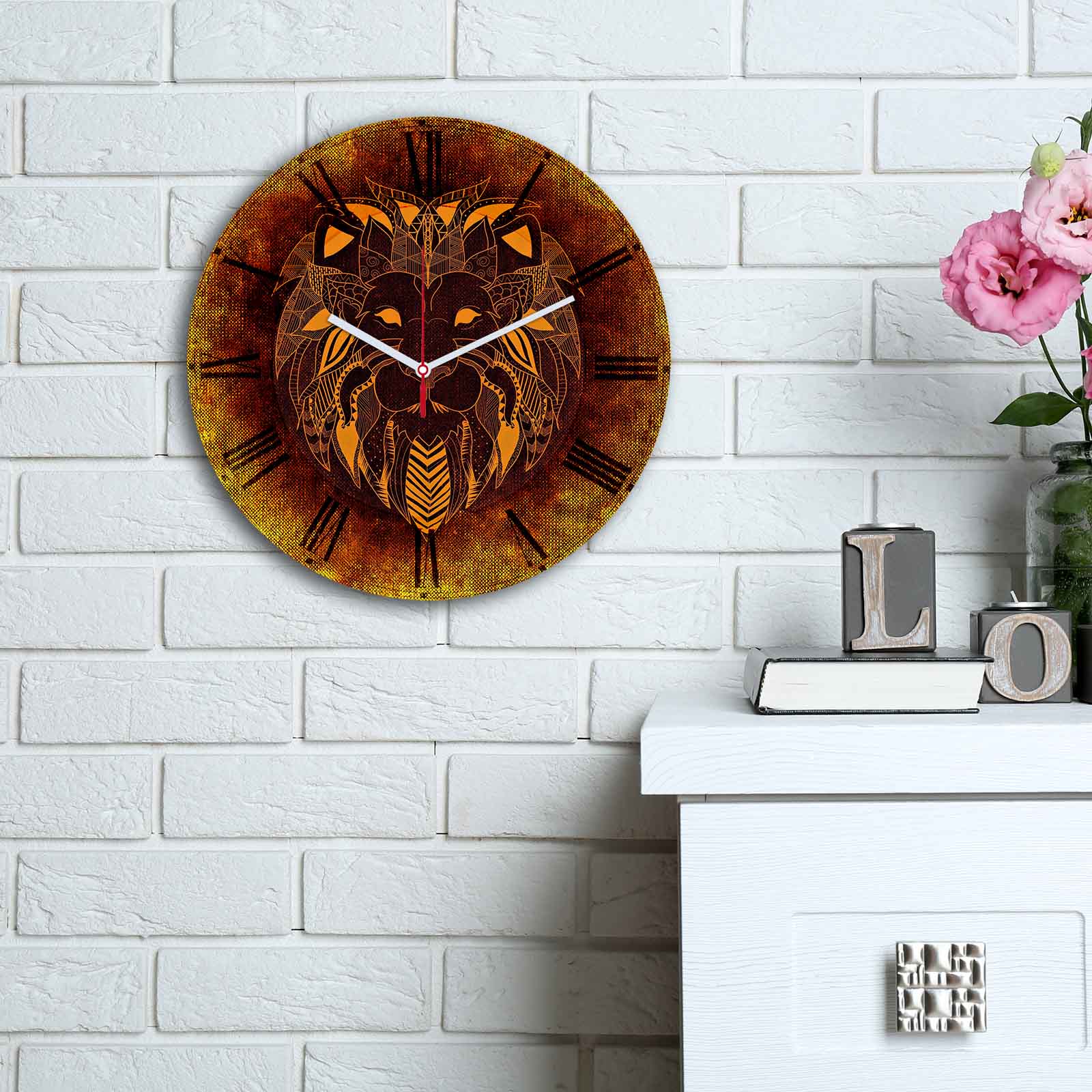 Relógio Decorativo MDF Multicolor 30cm - Design Premium Exclusivo