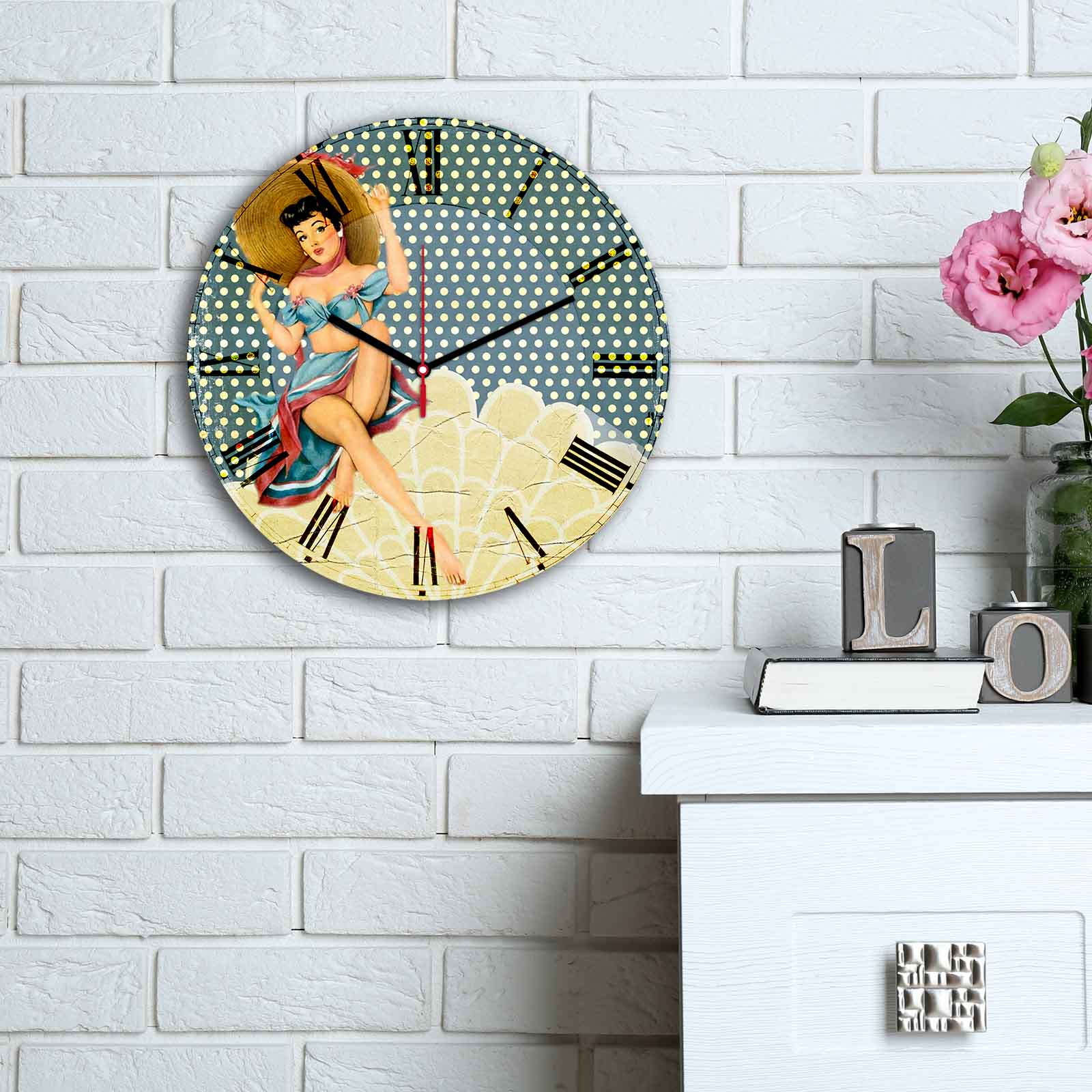 Relógio Decorativo MDF Multicolor 30cm - Design Moderno Premium
