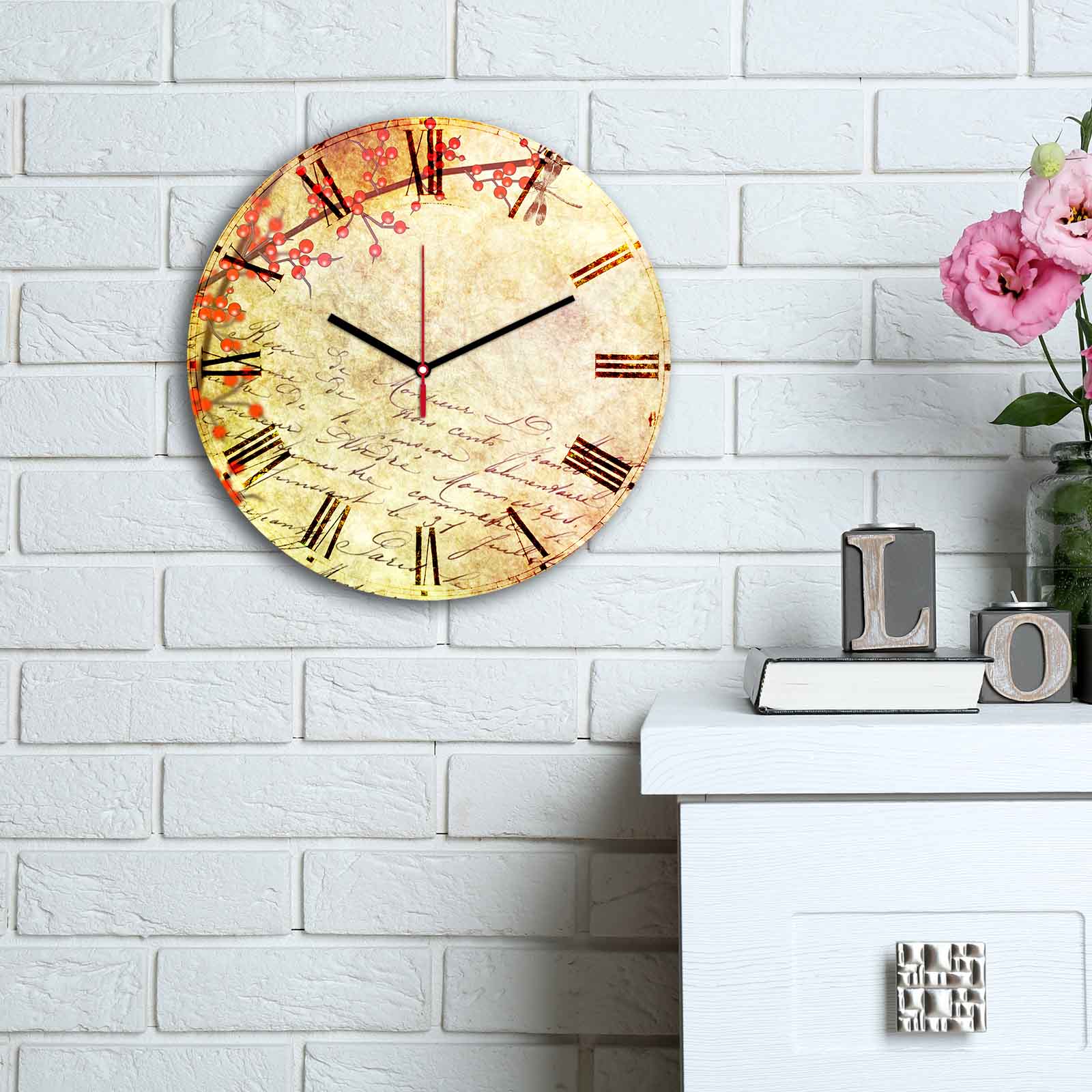 Relógio Decorativo MDF Multicolor 30cm - Design Moderno Premium