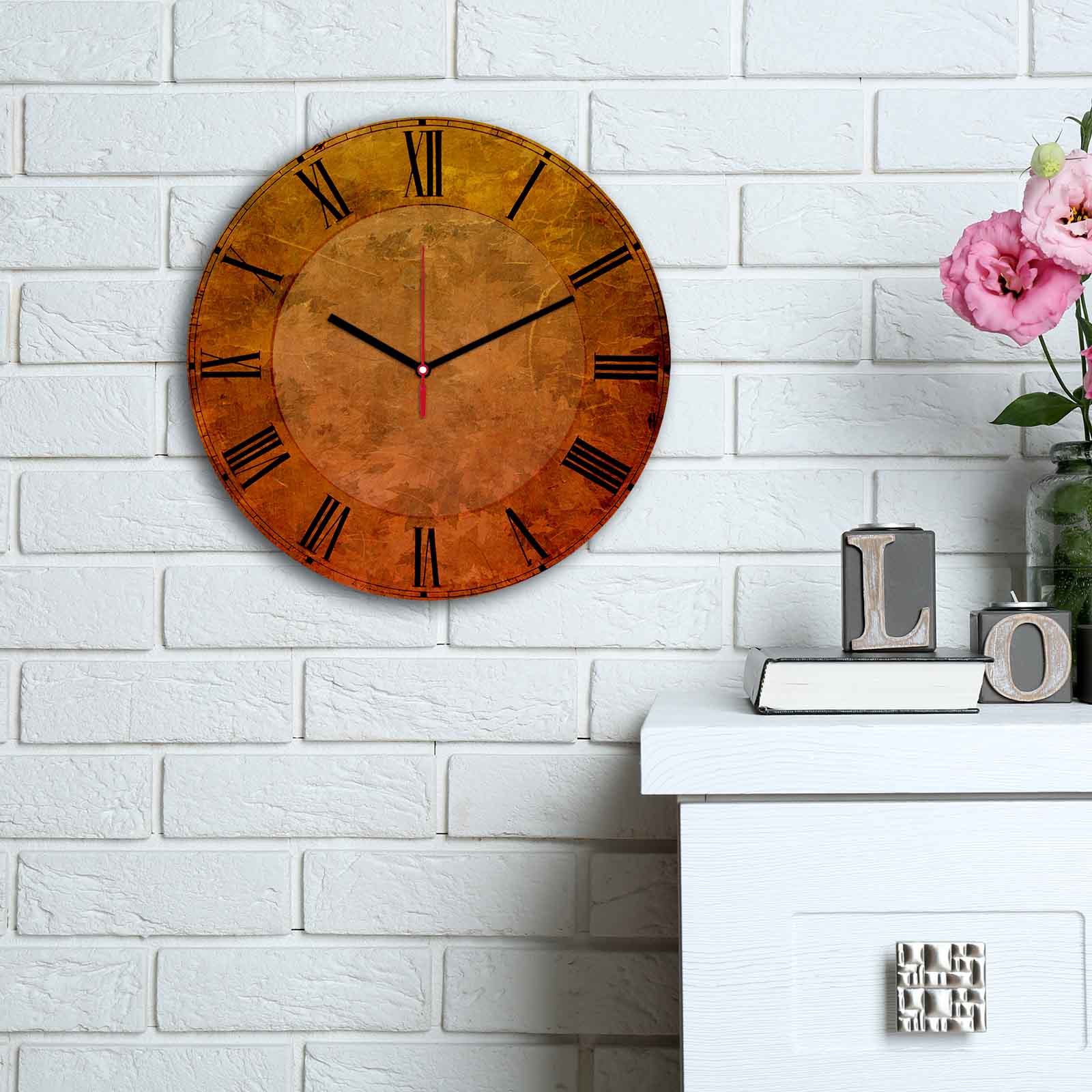 Relógio Decorativo MDF Multicolor 30cm - Design Contemporâneo