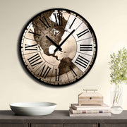 Relógio decorativo elegante em MDF, 50 cm de diâmetro | 100% MDF, 5 mm de espessura | Decoração de parede elegante para casa e escritório, perfeito para qualquer ambiente