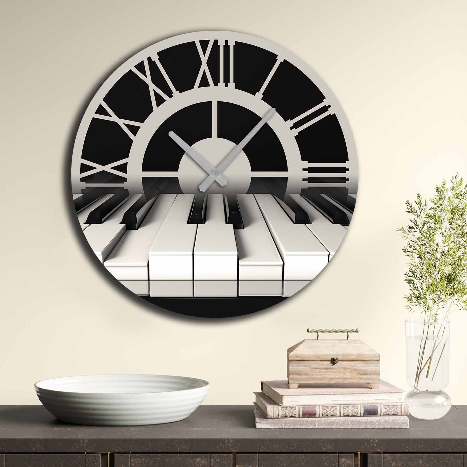 Relógio Decorativo Multicolor MDF - 50cm Diâmetro - Design Moderno