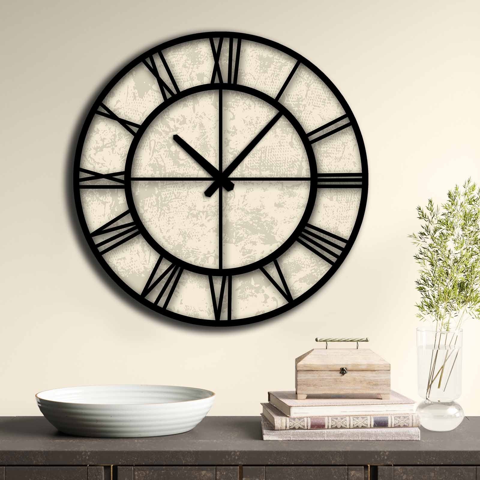 Relógio Decorativo MDF Multicolor 50cm - Design Moderno Premium