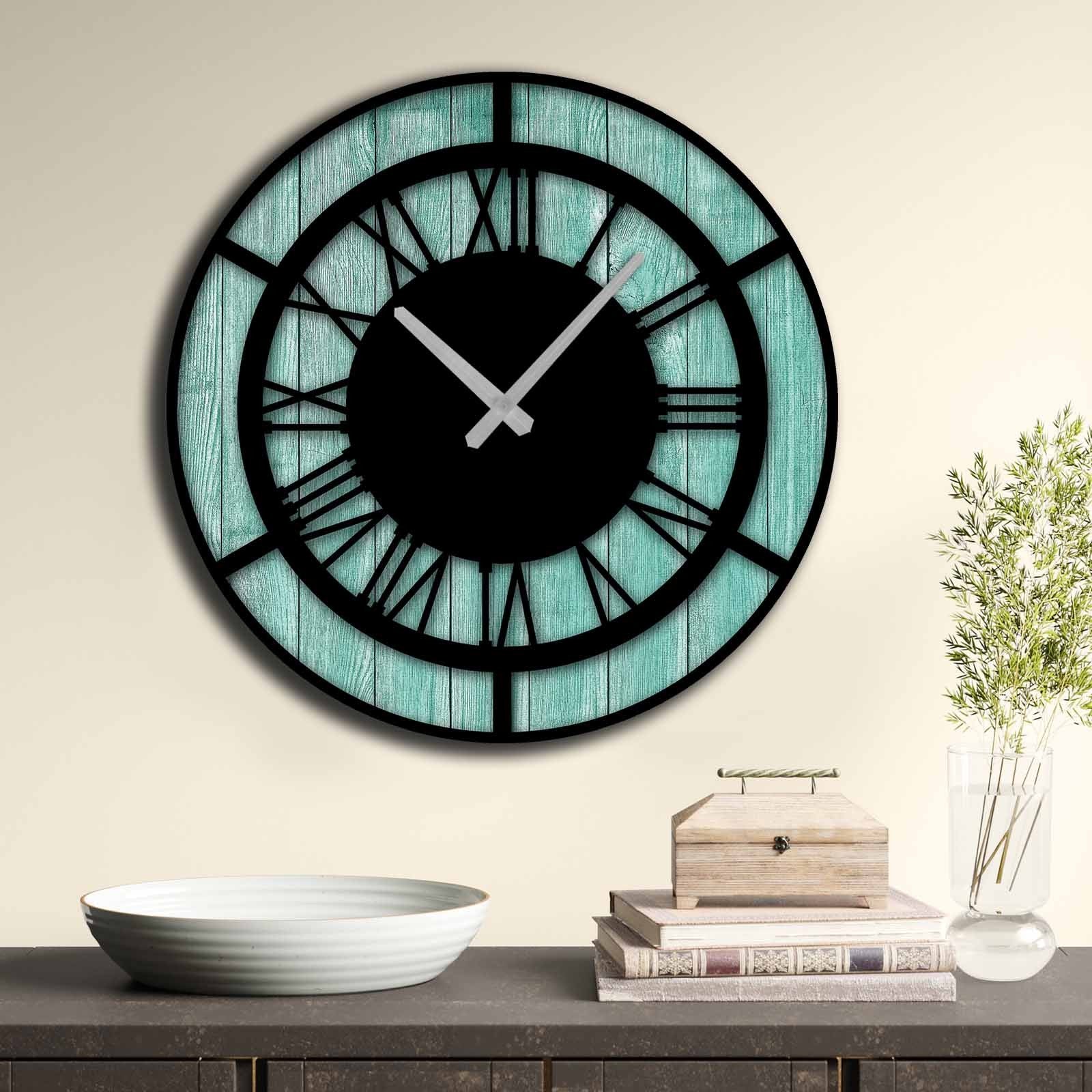 Relógio Decorativo MDF Multicolor 50cm - Design Moderno Premium
