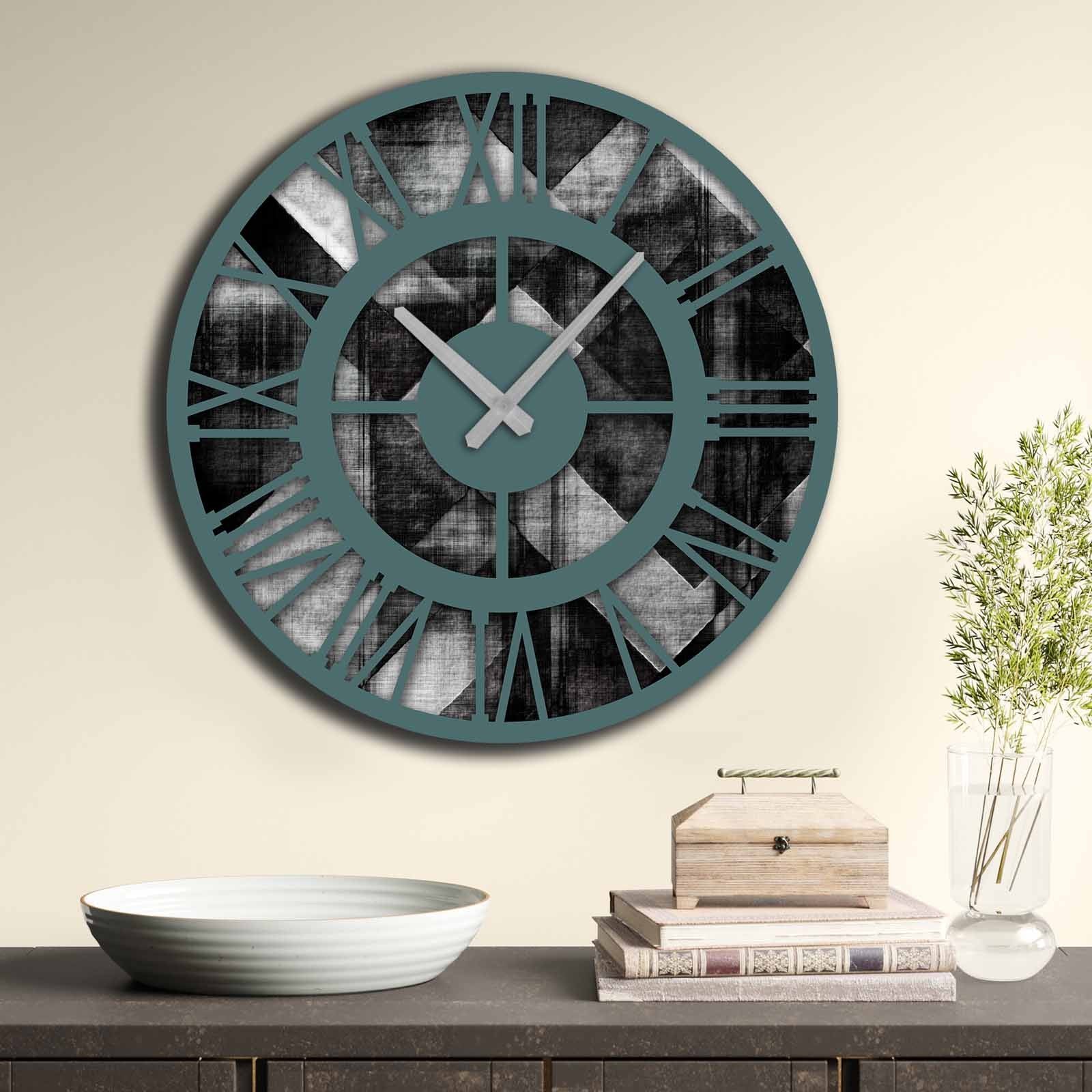 Relógio Decorativo MDF Multicolor 50cm - Design Moderno Premium